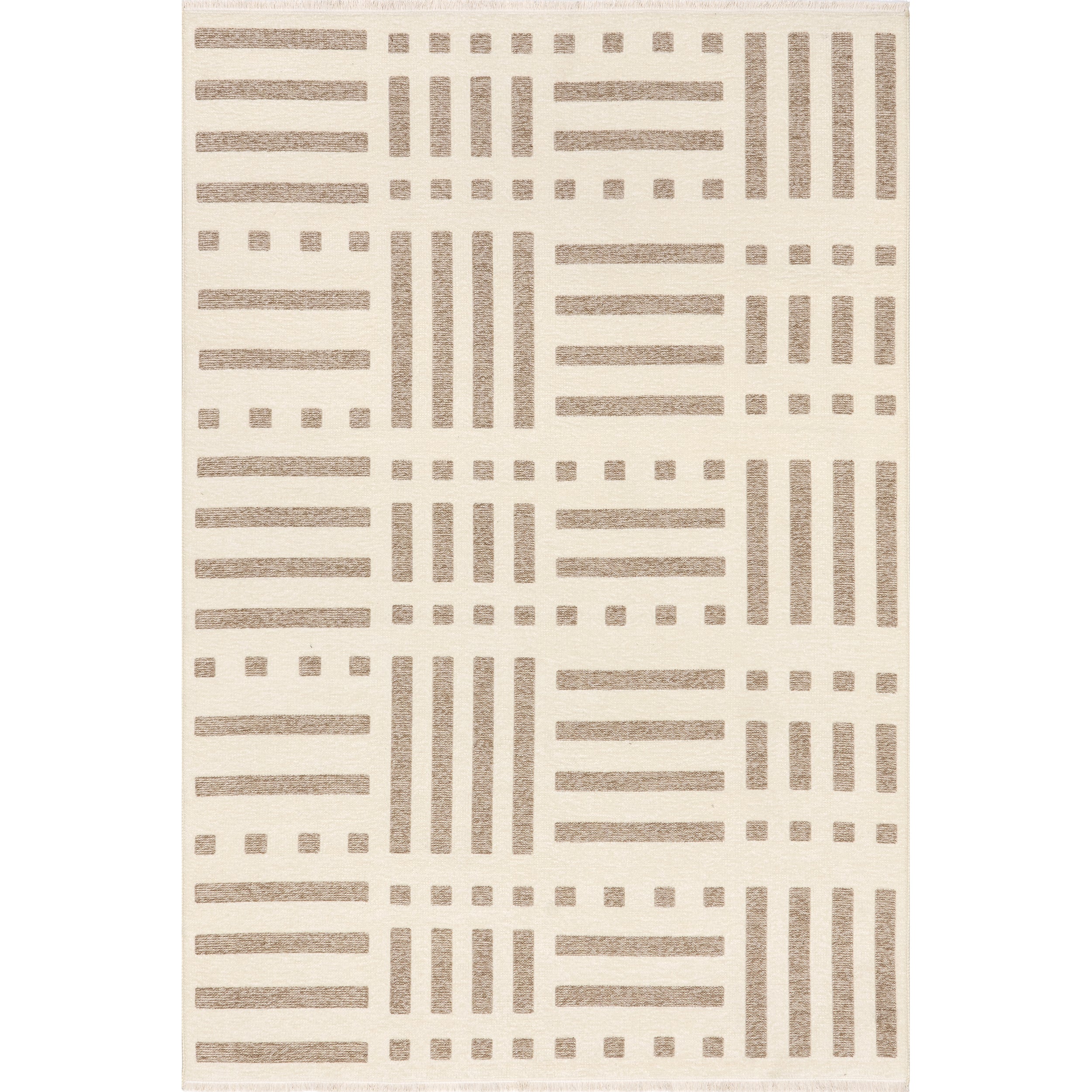 Mina Modern Stripes Reversible Machine Washable Area Rug
