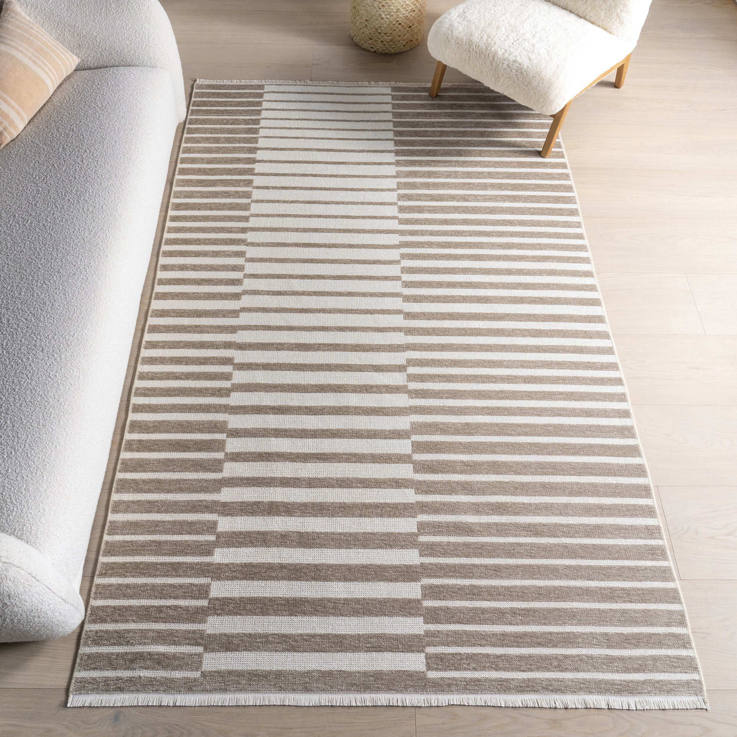 Mirielle Striped Machine Washable Area Rug - Image 2