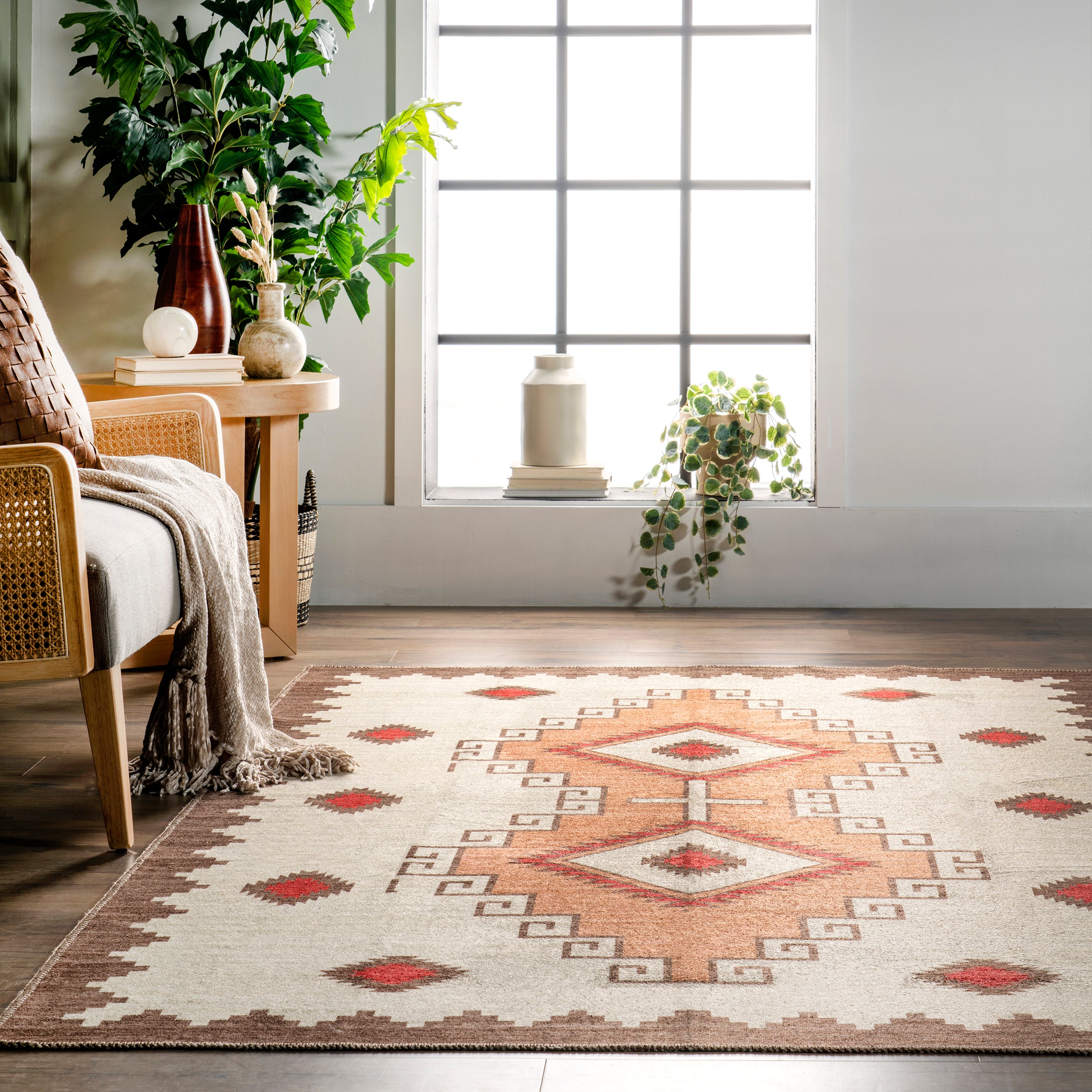 Imelda Aztec Machine Washable Area Rug - Image 17