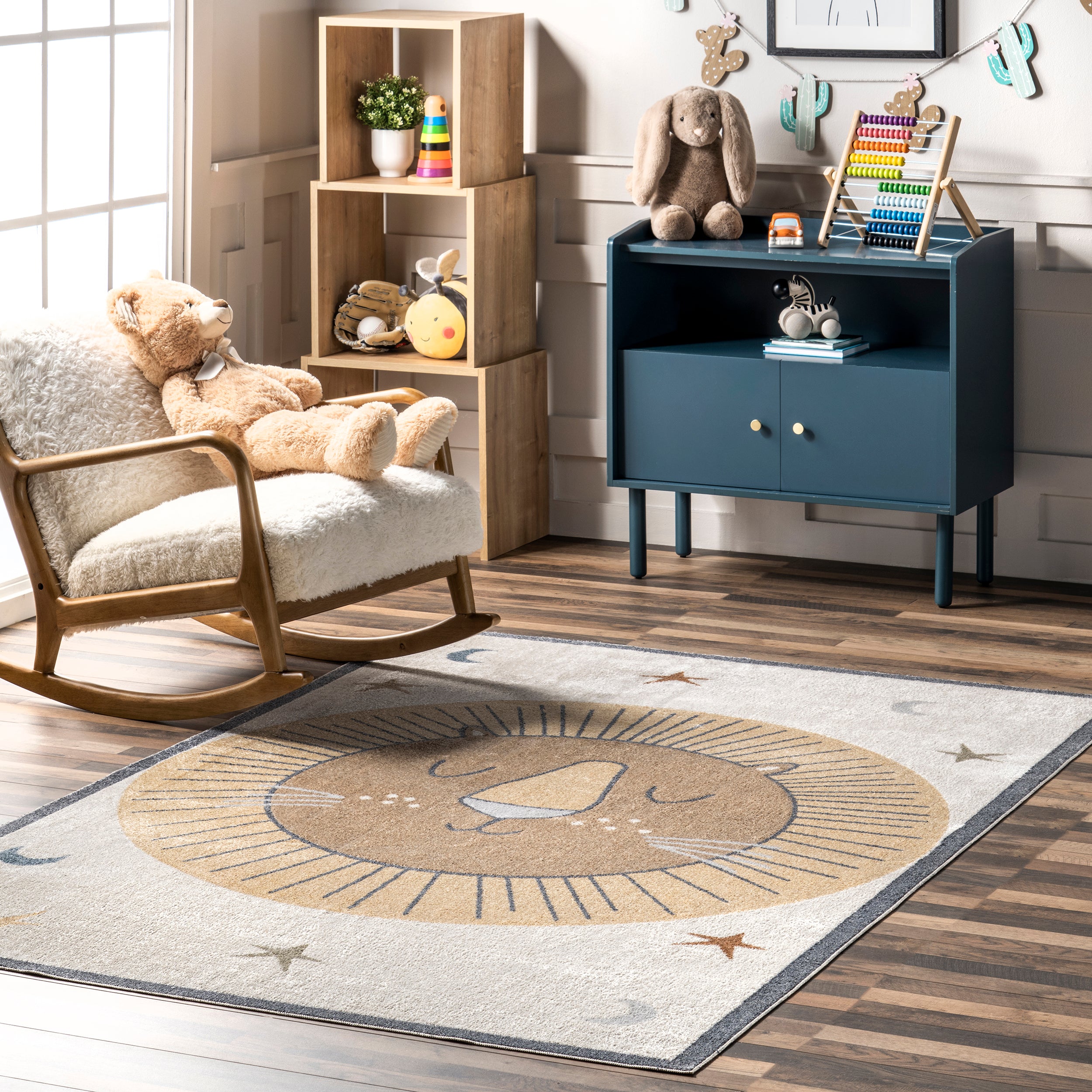 Remi Lion Kids Machine Washable Area Rug - Image 2