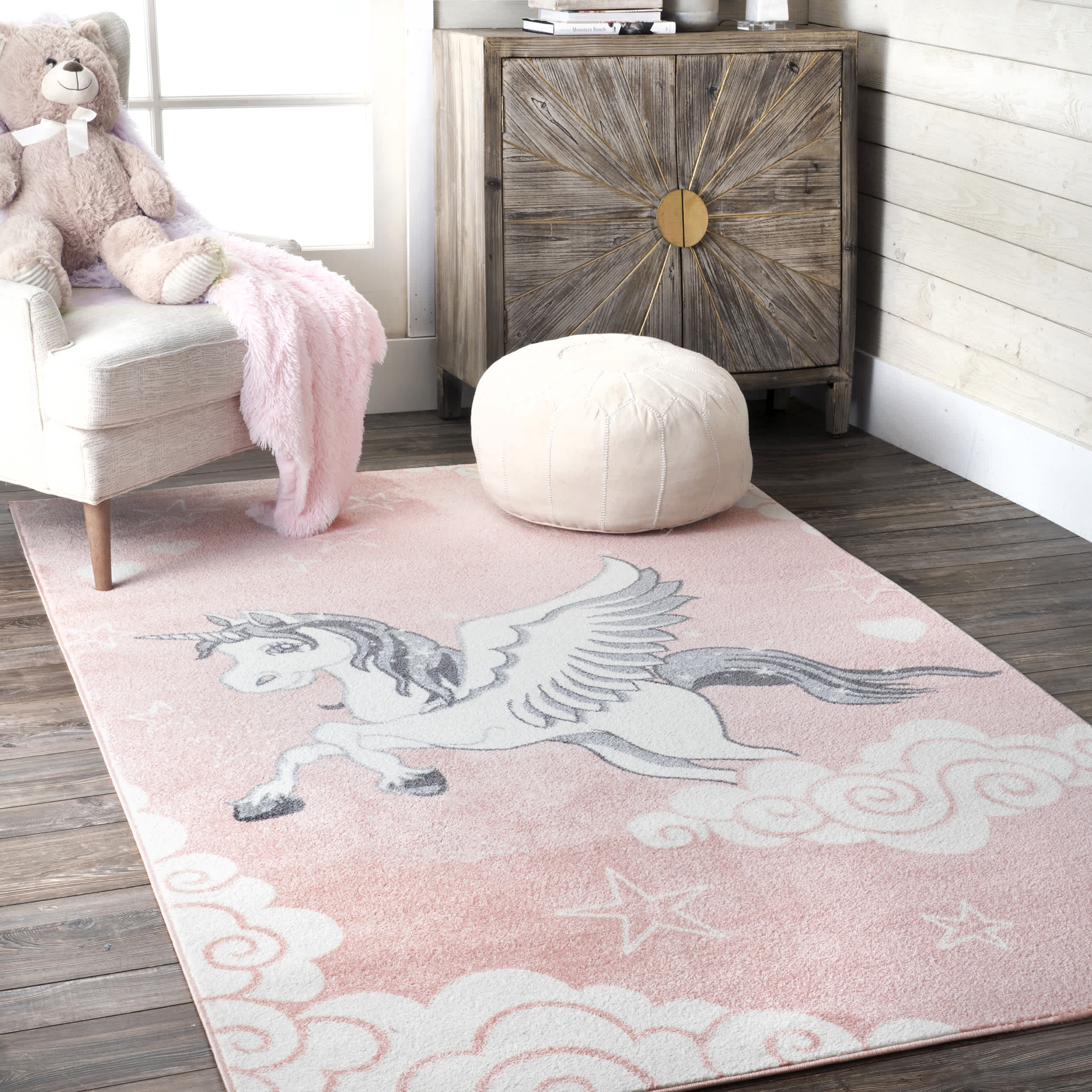 Emmie Flying Unicorn Nursery Area Rug - Image 2