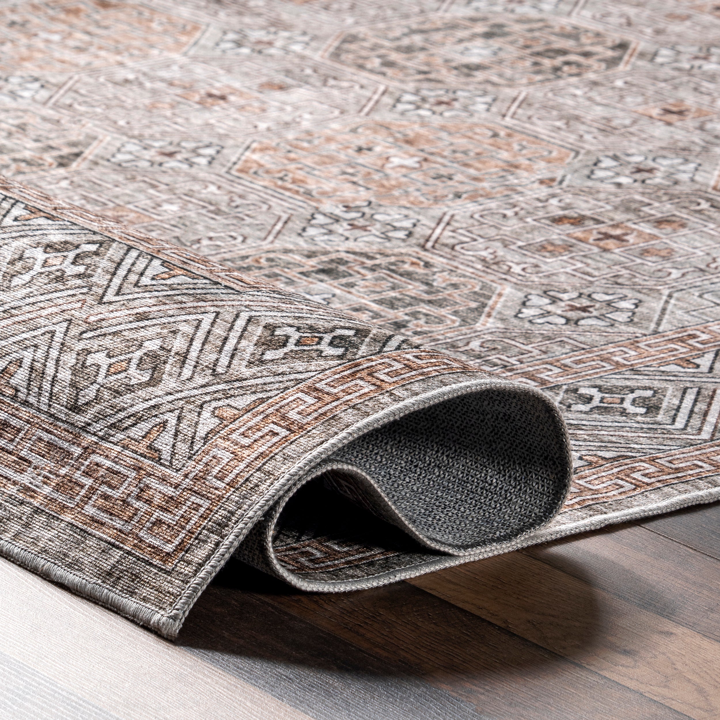 Xenia Faded Transitional Machine Washable Area Rug - Image 4