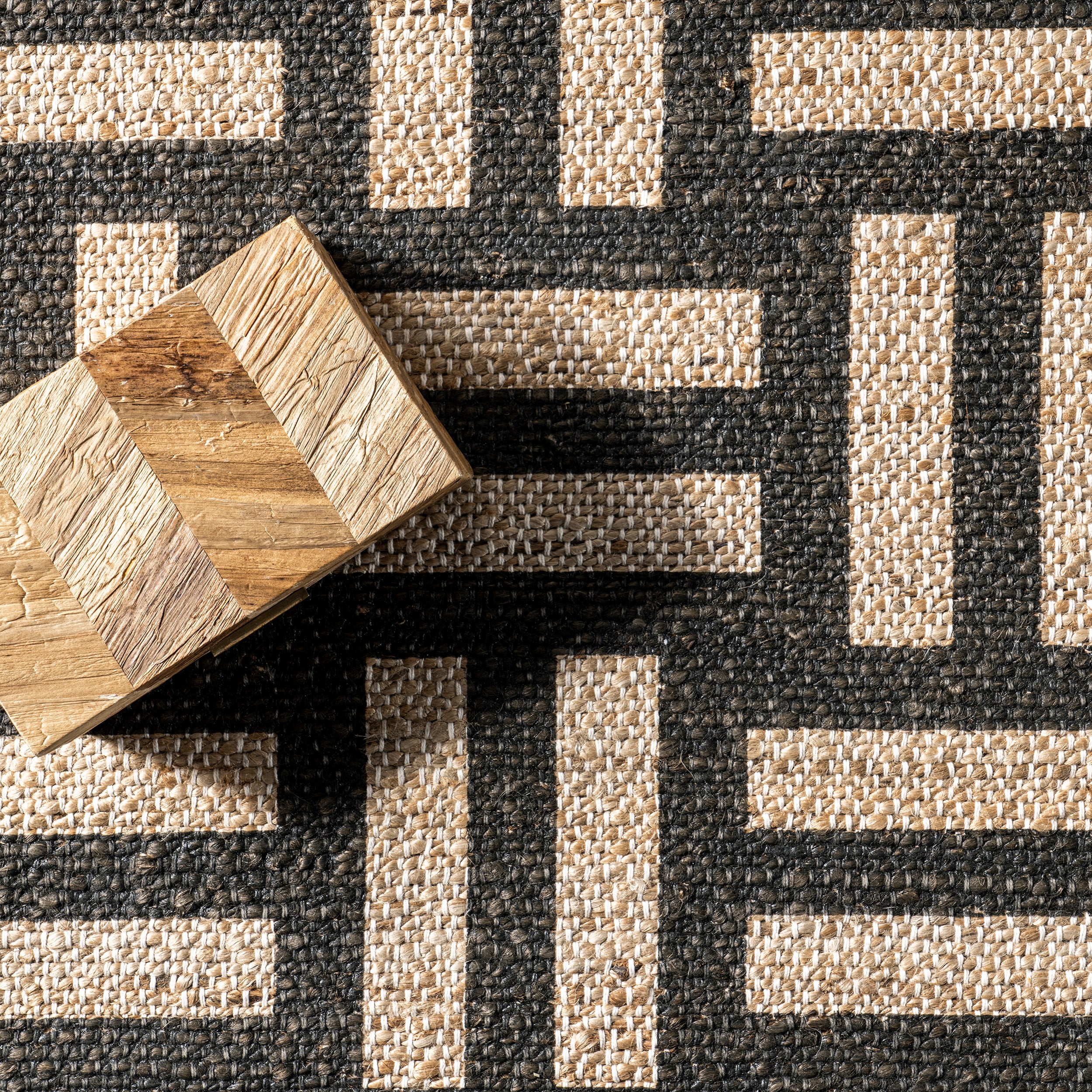 Saskia Woven Stripes Jute Area Rug - Image 6
