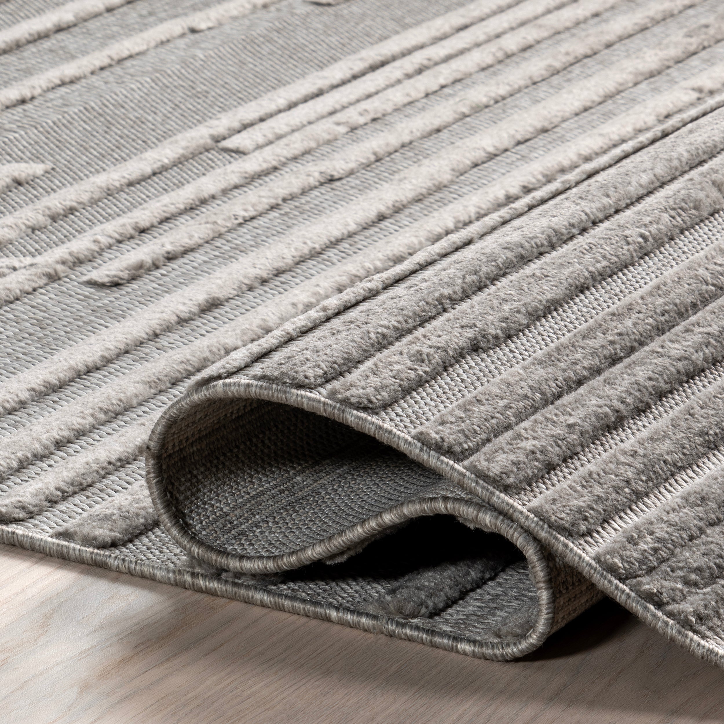 Ziva Contemporary Abstract High-Low Fringe Area Rug - Image 4