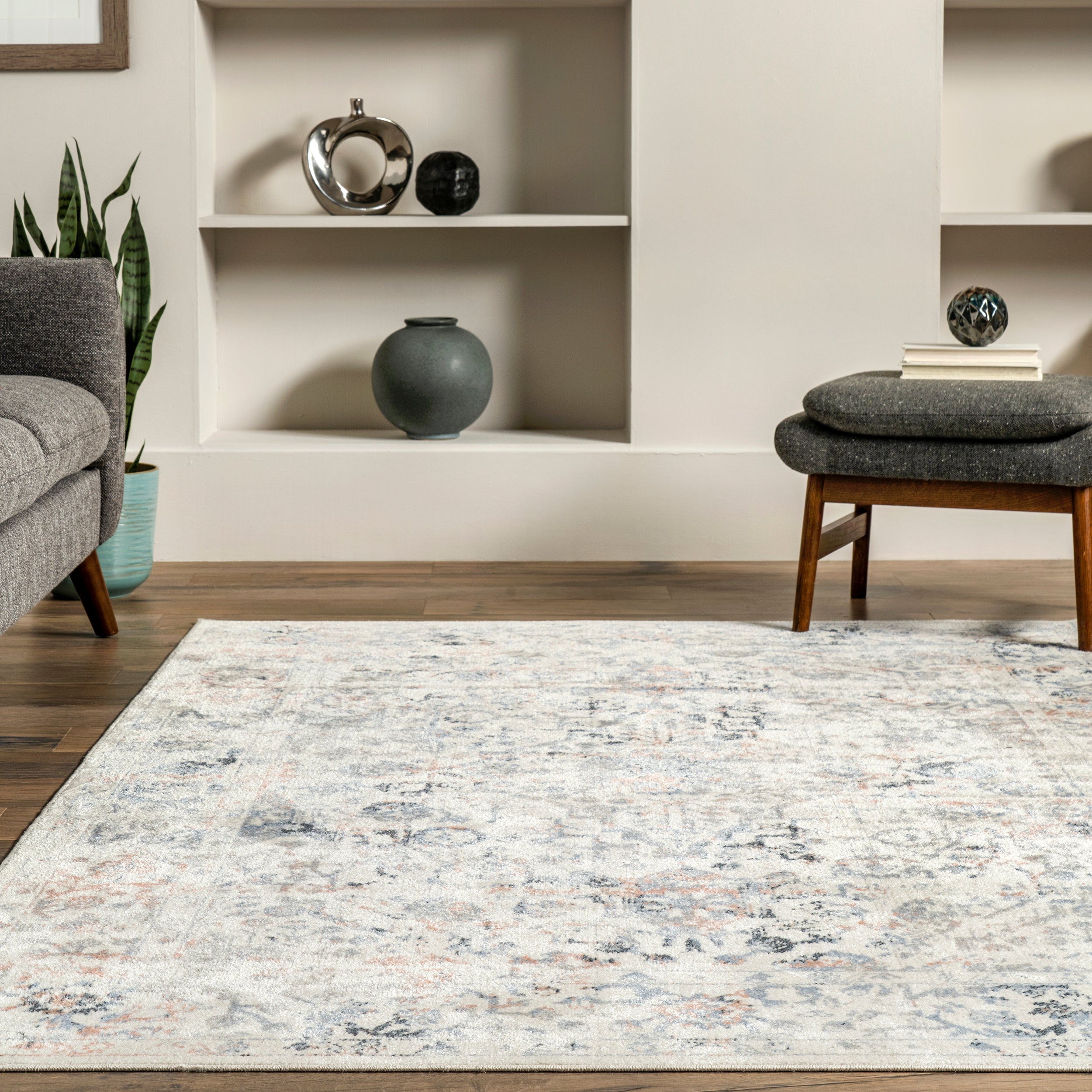 Everlee Faded Persian Machine Washable Area Rug - Image 8