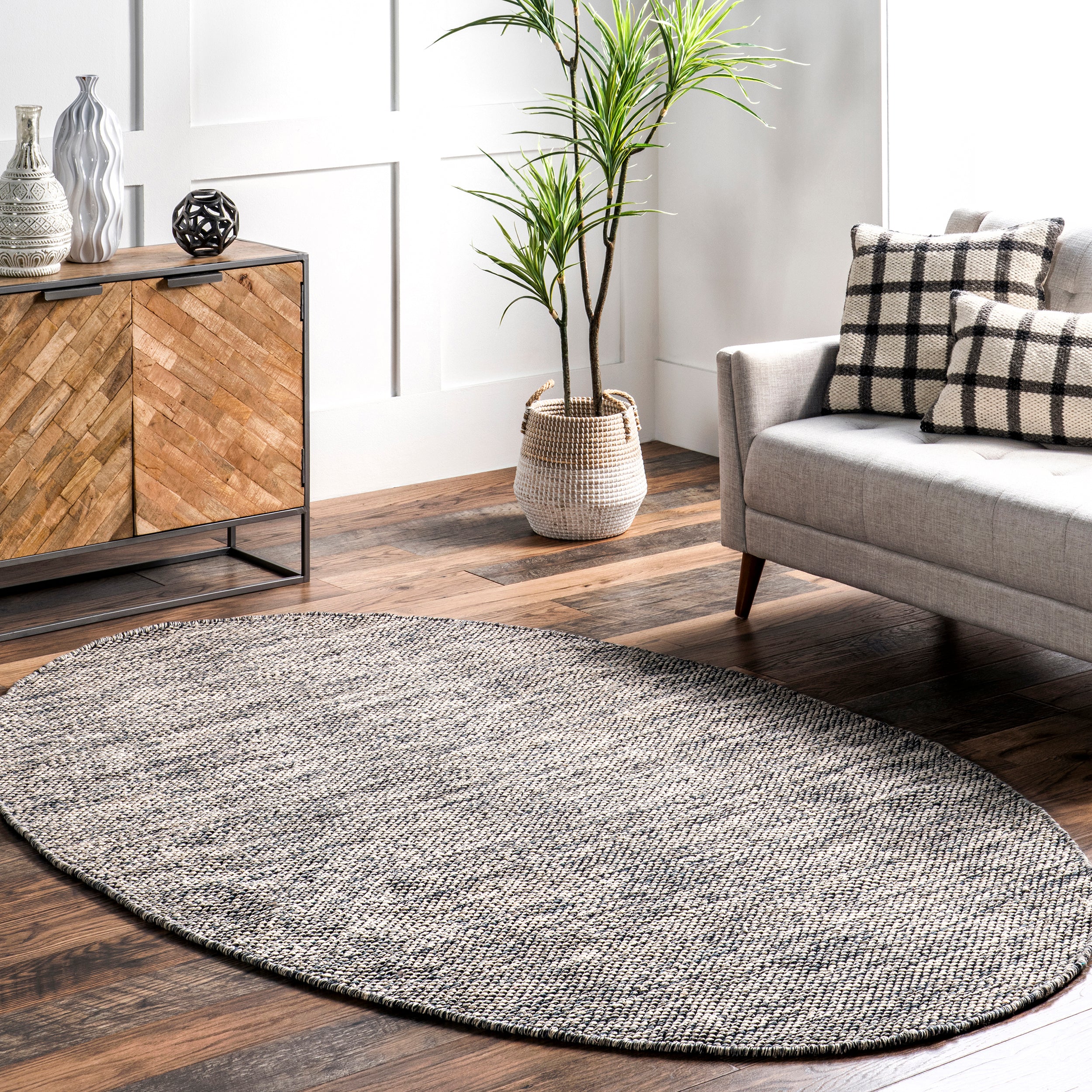 Alessi Solid Farmhouse Cotton Area Rug - Image 19