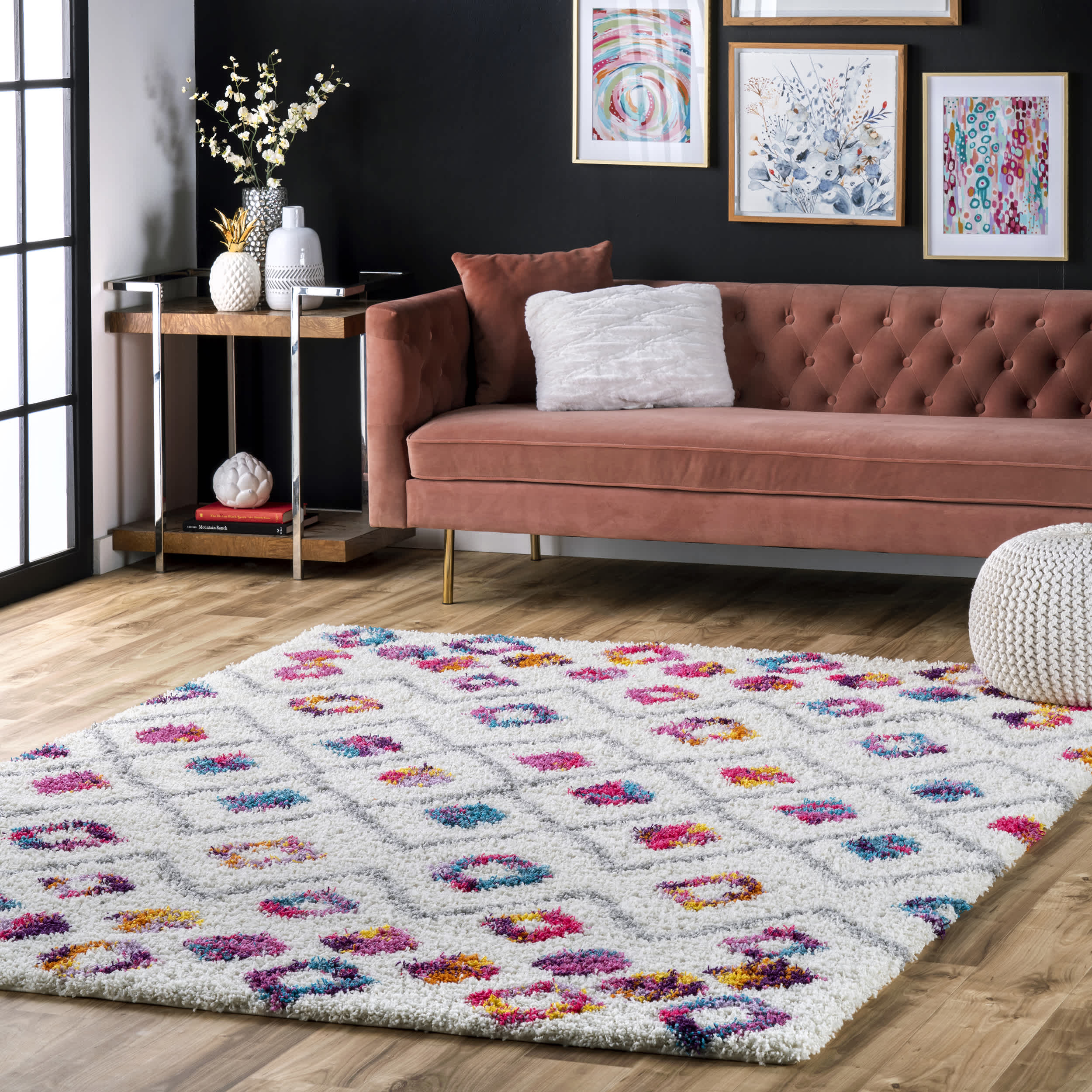 Tatyana Moroccan Diamond Trellis Shaggy - Image 2