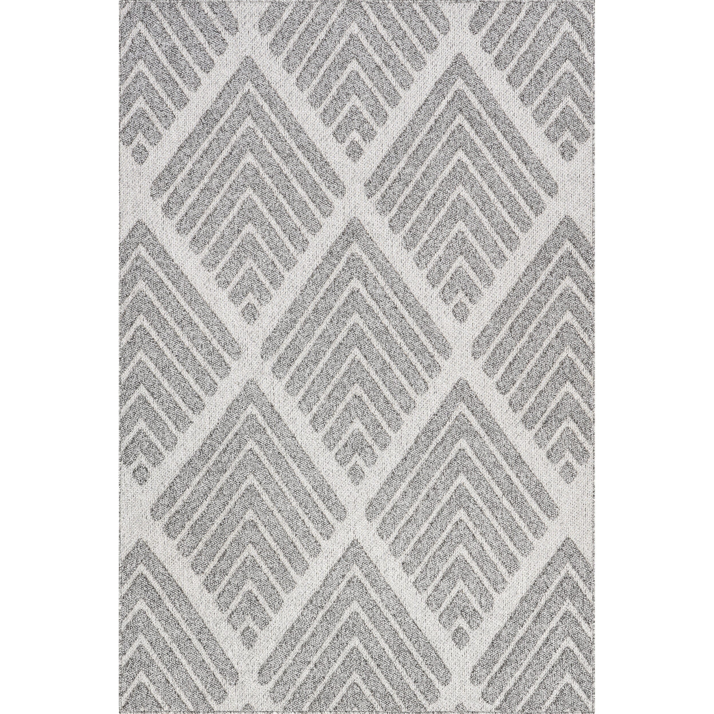 Lessie High-Low Geometric Indoor/Outdoor Area Rug