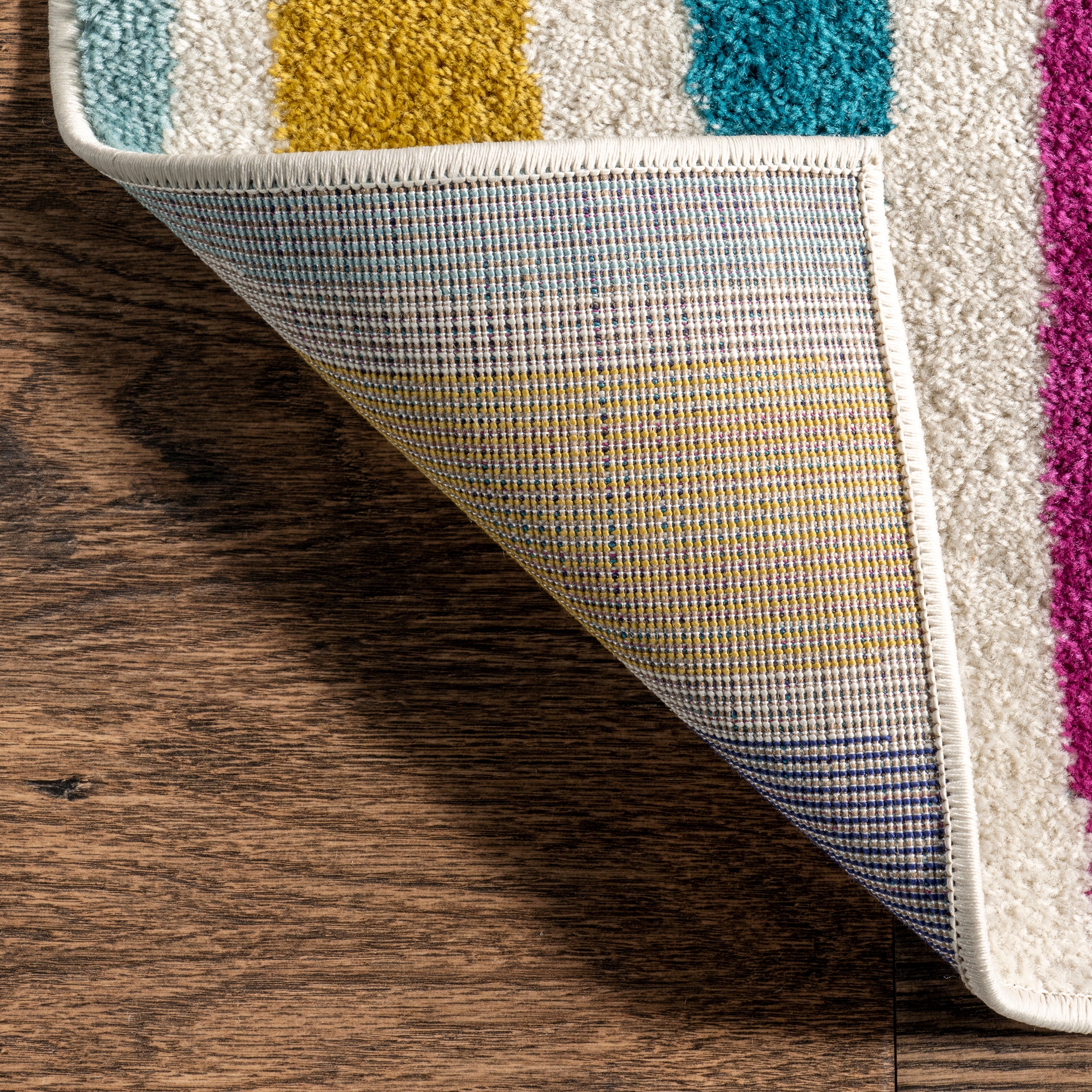 Thick Colorful Stripes Kids Area Rug - Image 7