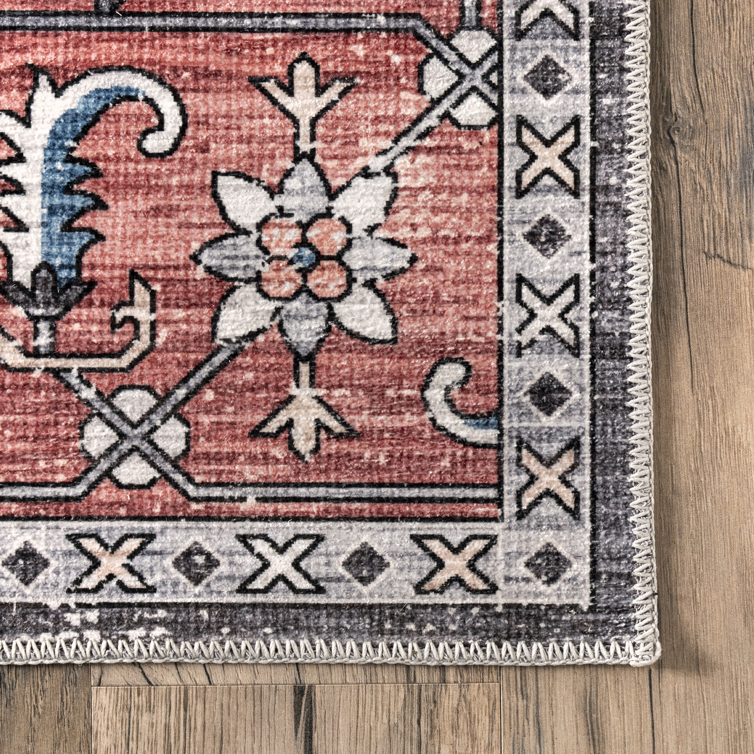 Melanie Transitional Medallion Machine Washable Area Rug - Image 5