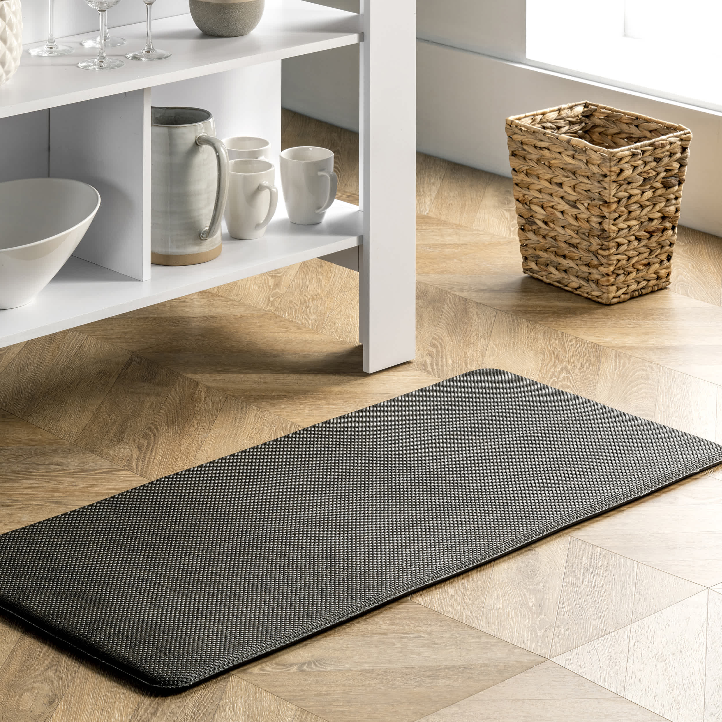 Casual Solid Anti Fatigue Kitchen Or Laundry Room Comfort Mat - Image 2