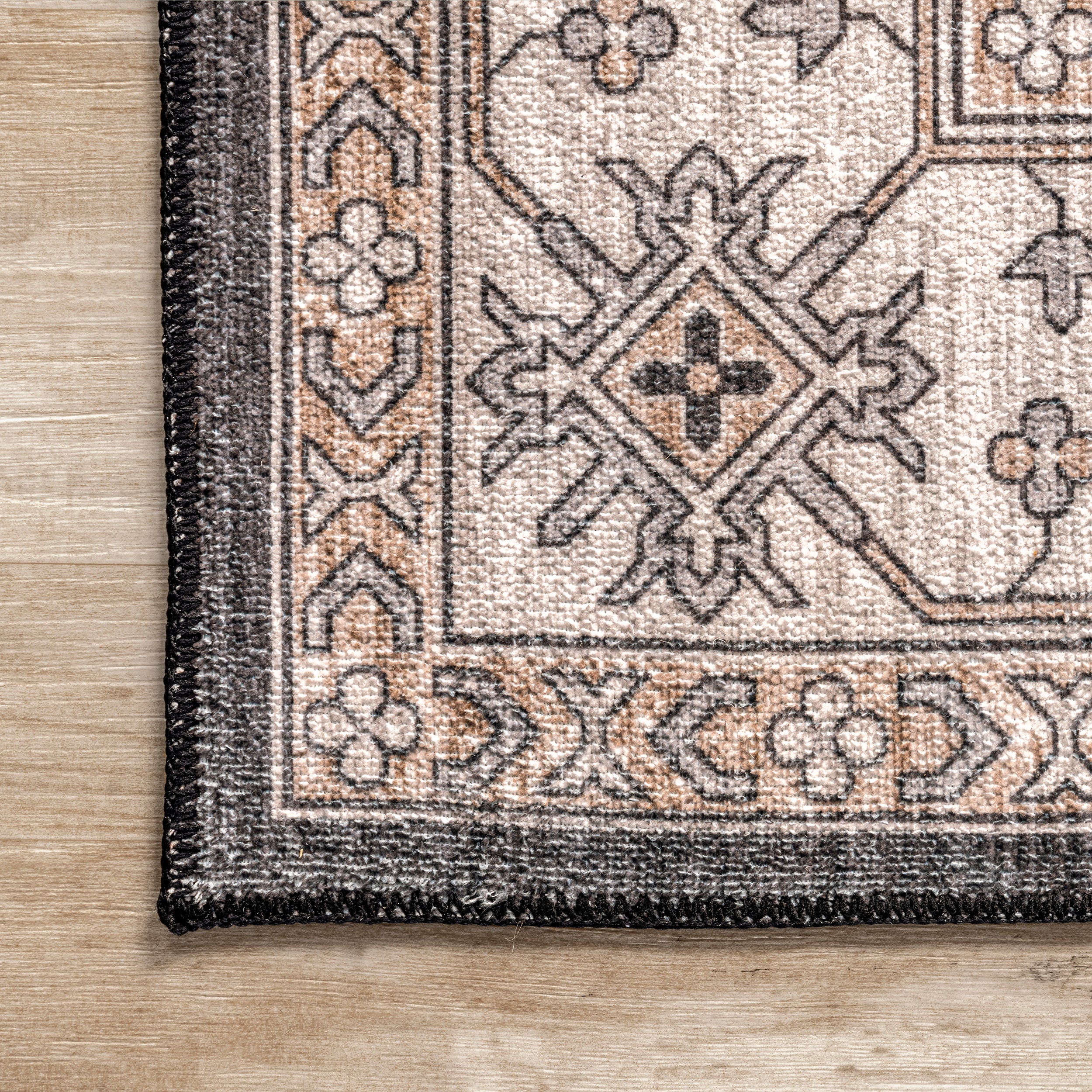 Mollie Machine Washable Traditional Border Area Rug - Image 5
