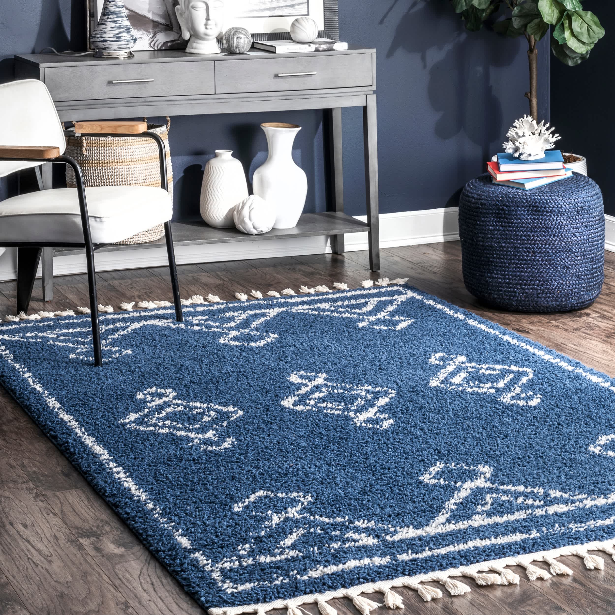 Mackie Moroccan Diamond Tassel Area Rug - Image 22