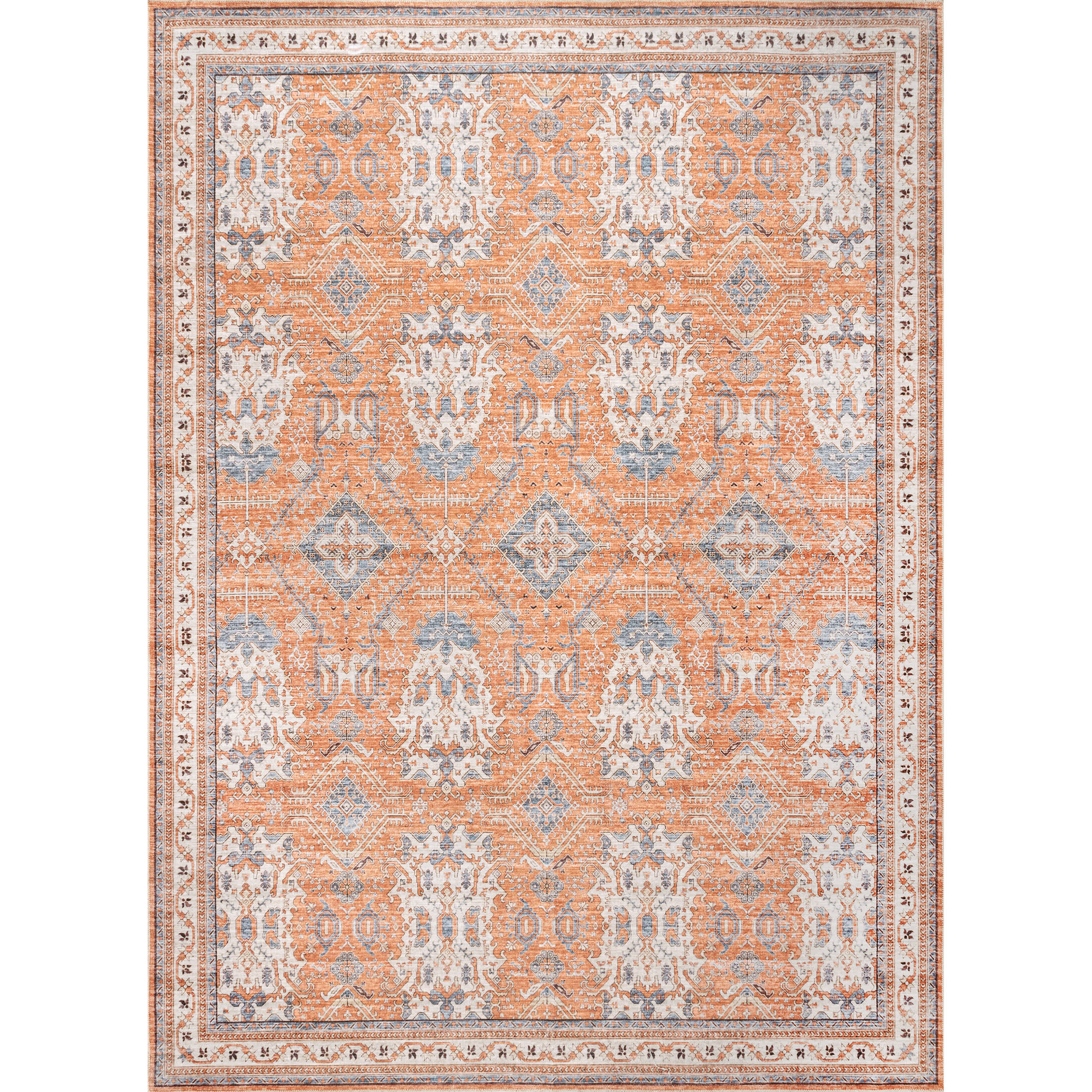 Sky Machine Washable Global Inspired Area Rug