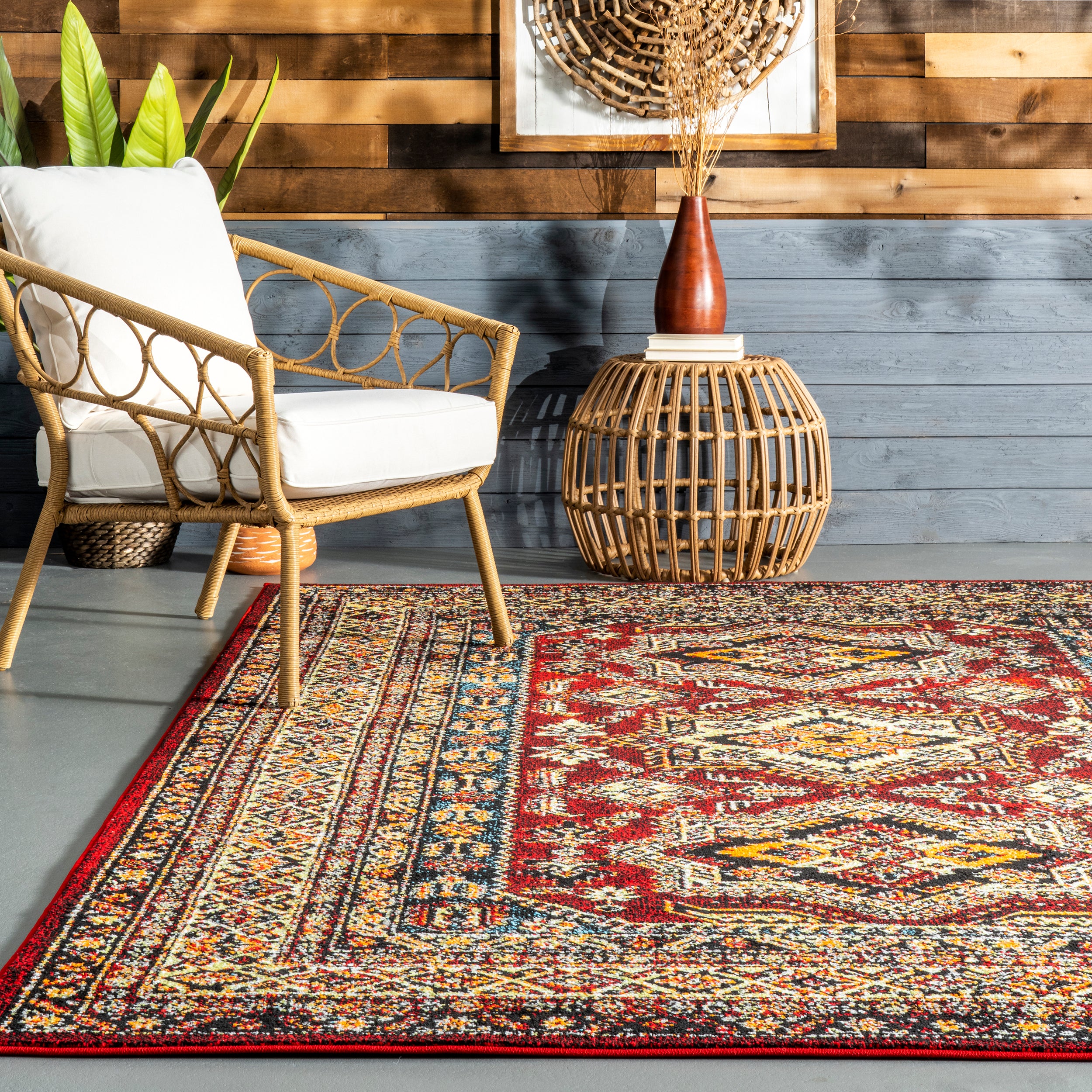 Indoor/Outdoor Transitional Medieval Randy Area Rug - Image 8