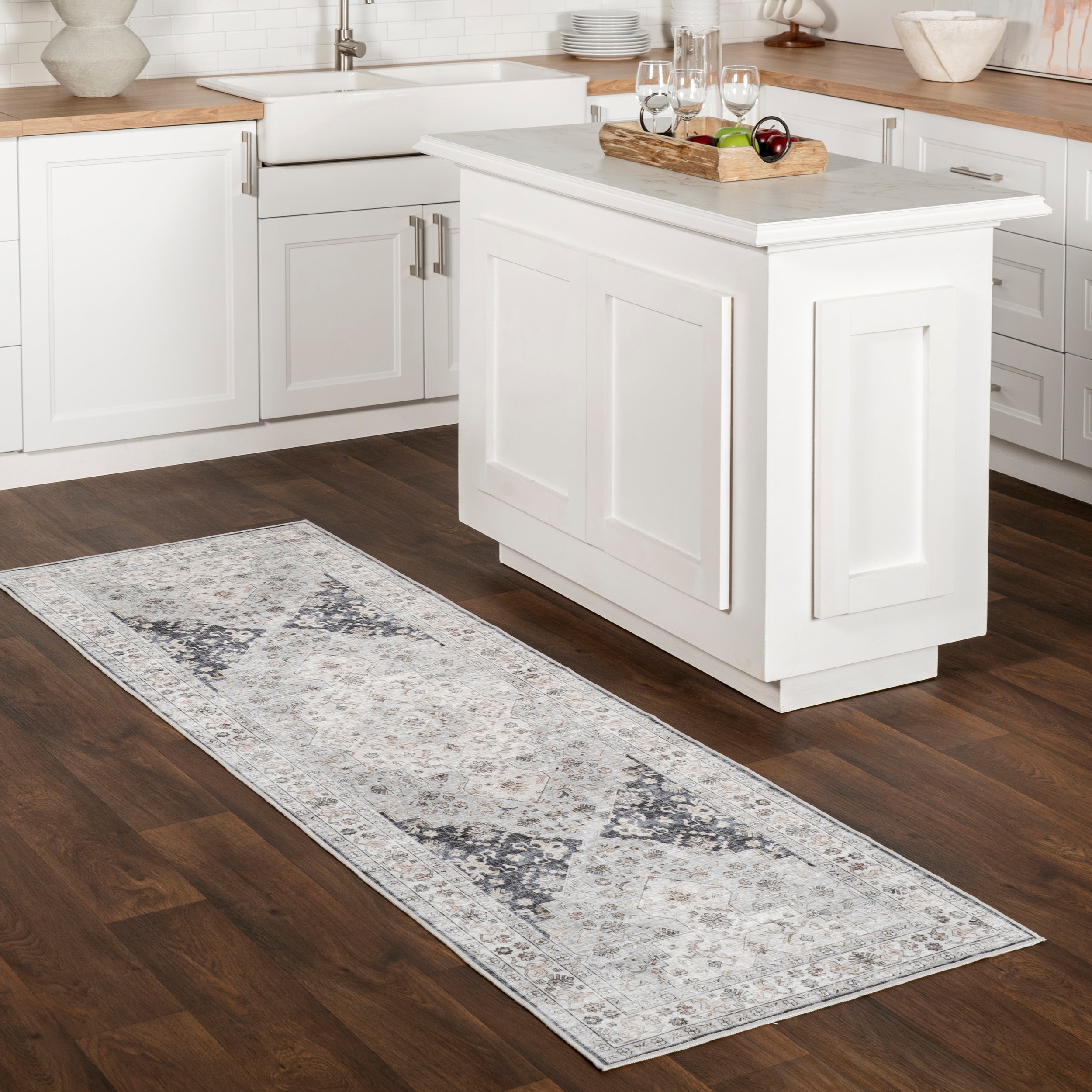 Casey Persian Stain Repellent Machine Washable Area Rug - Image 10
