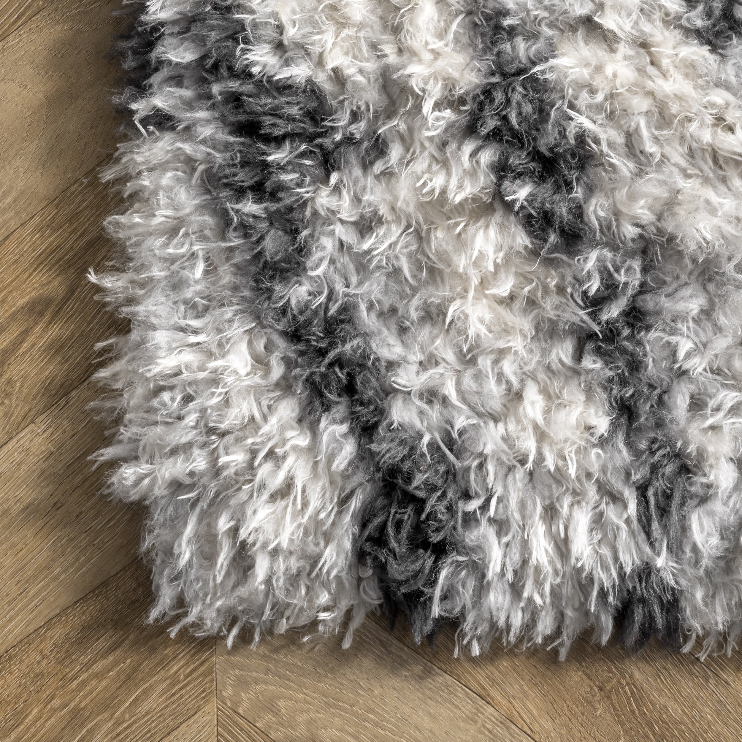 Bristowe Diamond Cozy Soft & Fluffy Shag Area Rug - Image 5