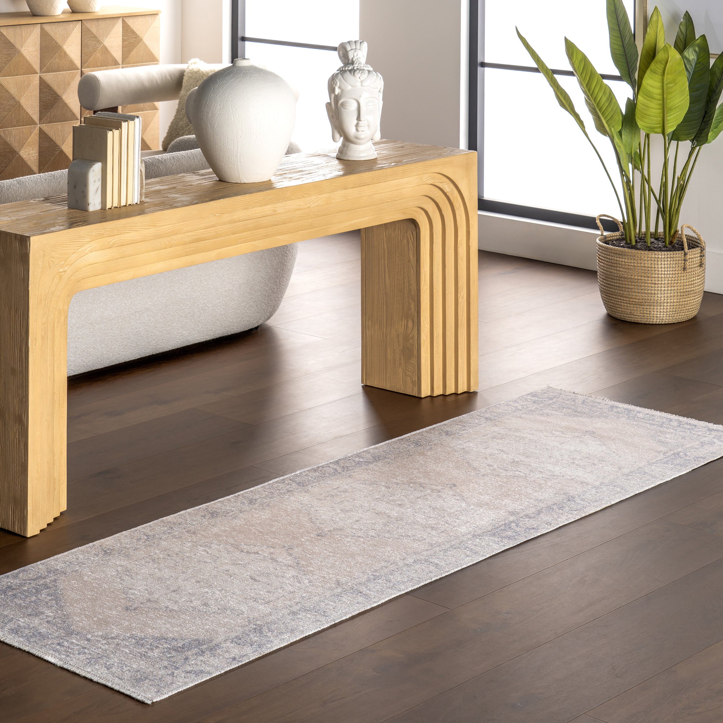 Sol SpinClean Medallion Machine Washable Area Rug - Image 9