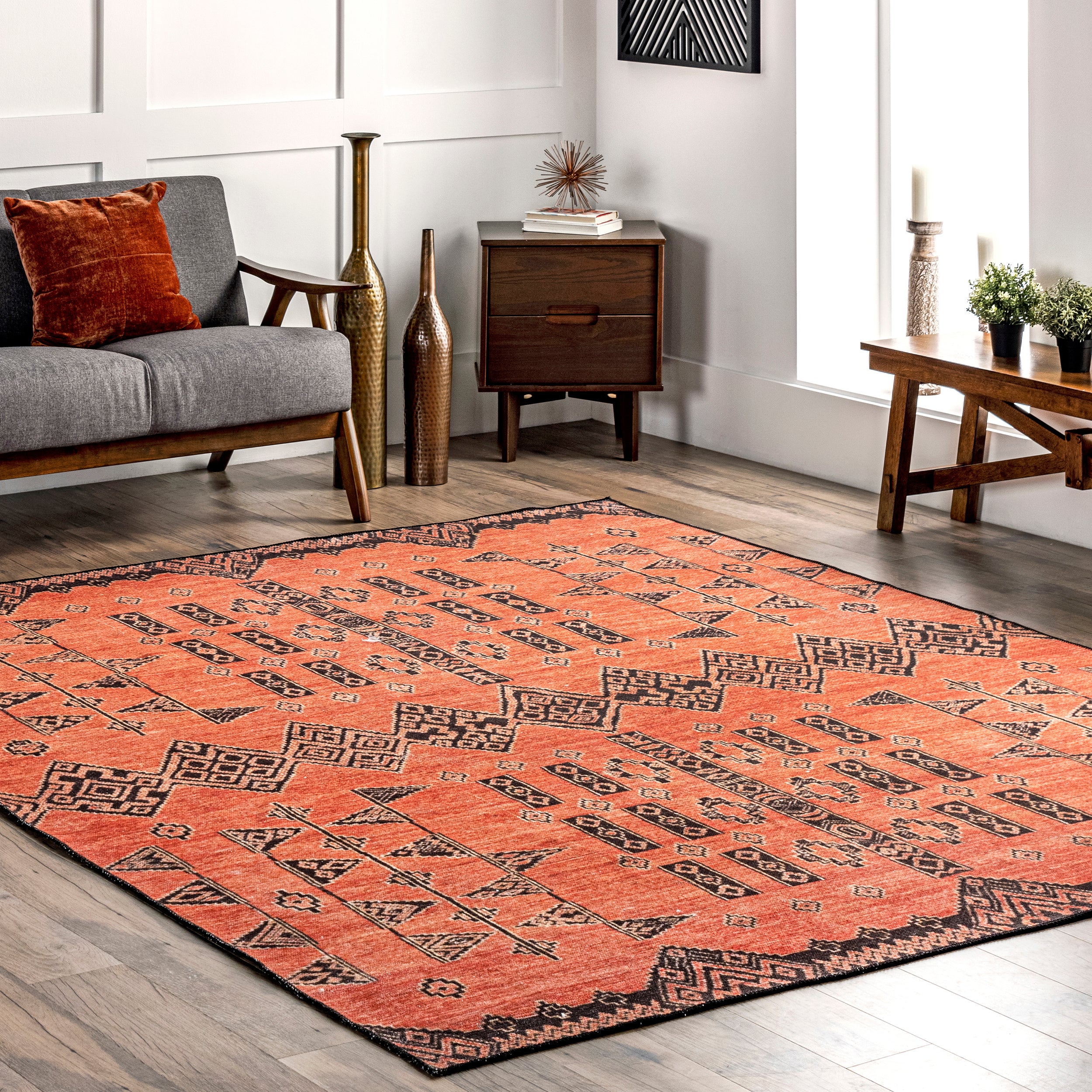 Quincy Cotton-Blend Traditional Area Rug - Image 12