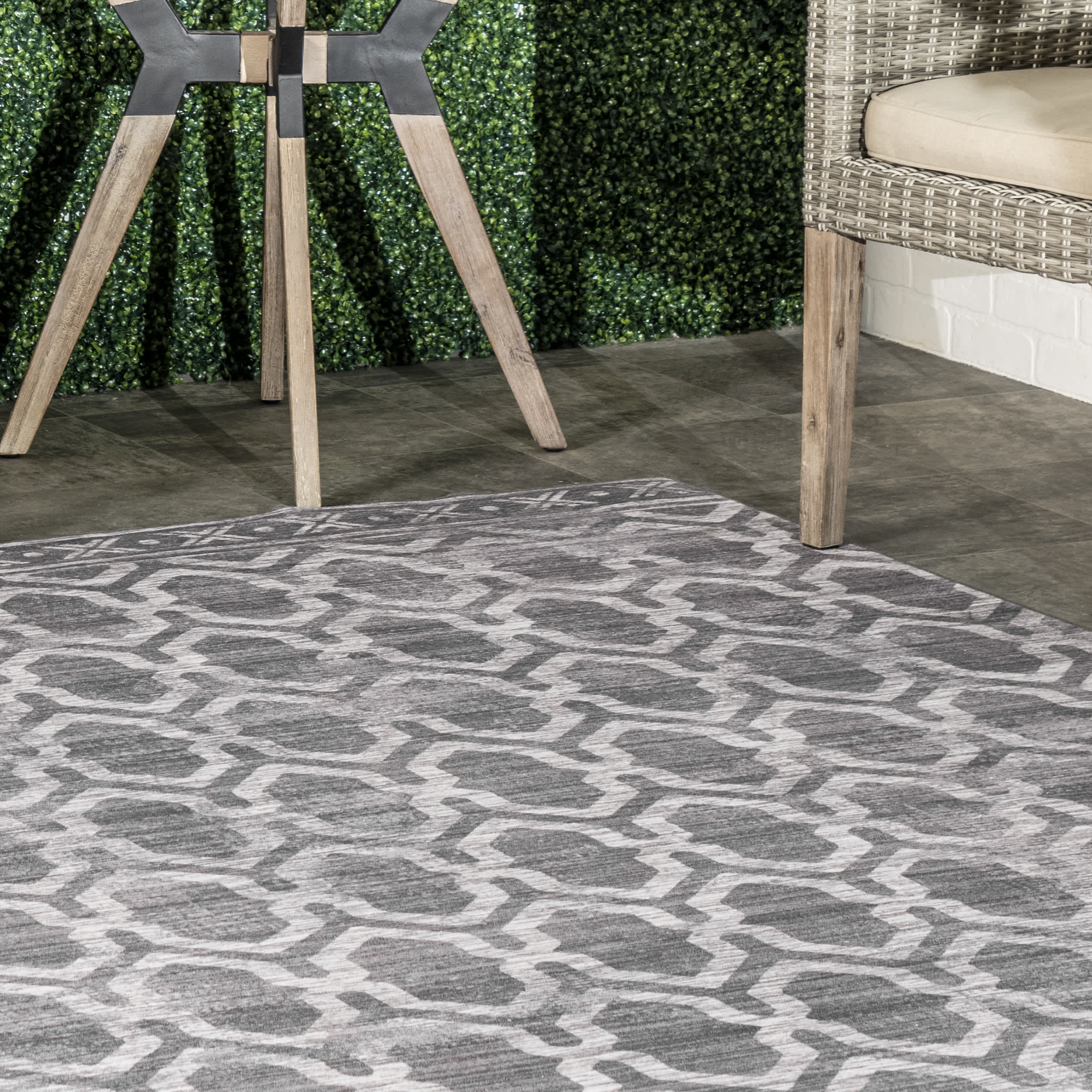 Fae Geometric Machine Washable Indoor/Outdoor Area Rug - Image 20