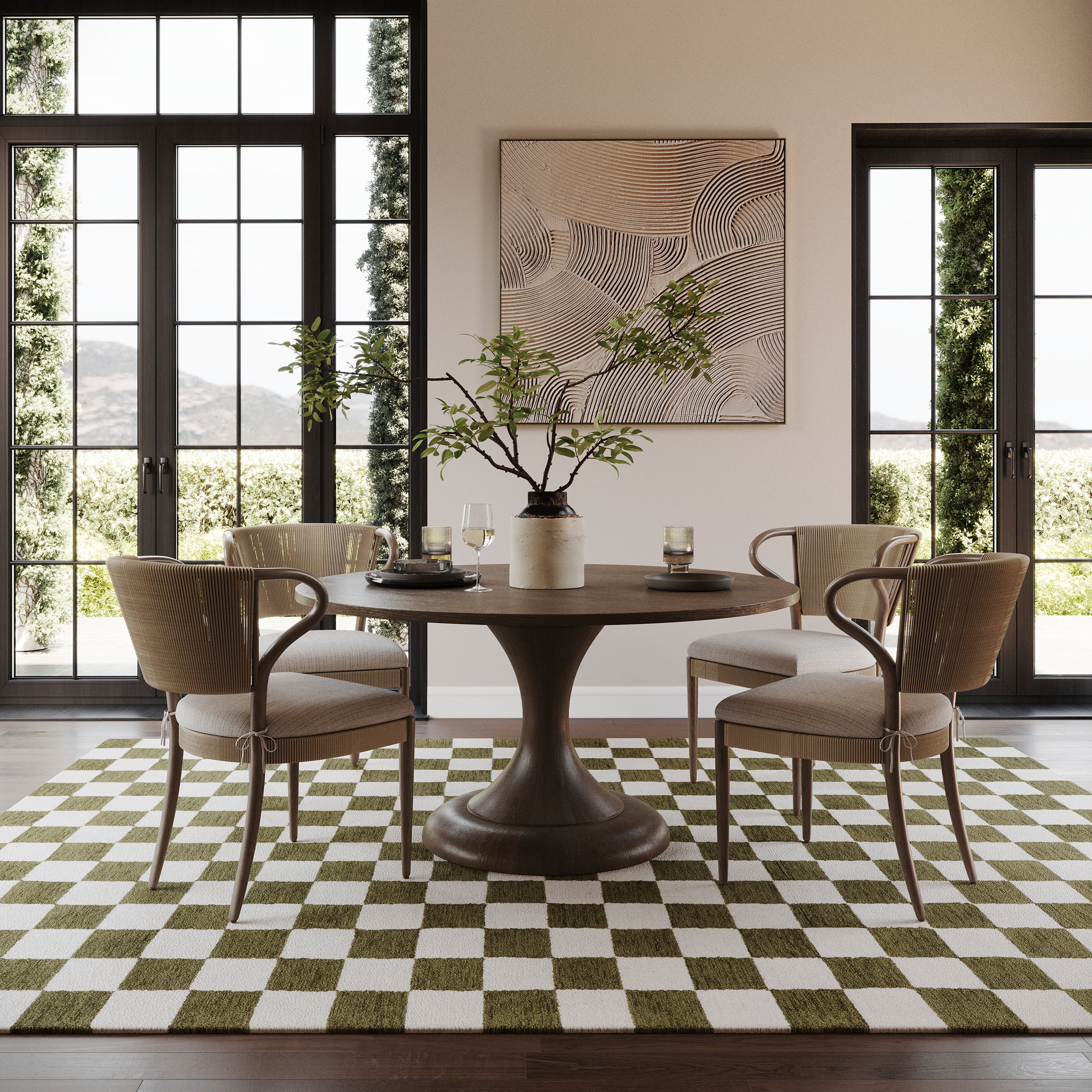 Nuloom Quinarae Checkered Wool-Blend Rug - Image 9