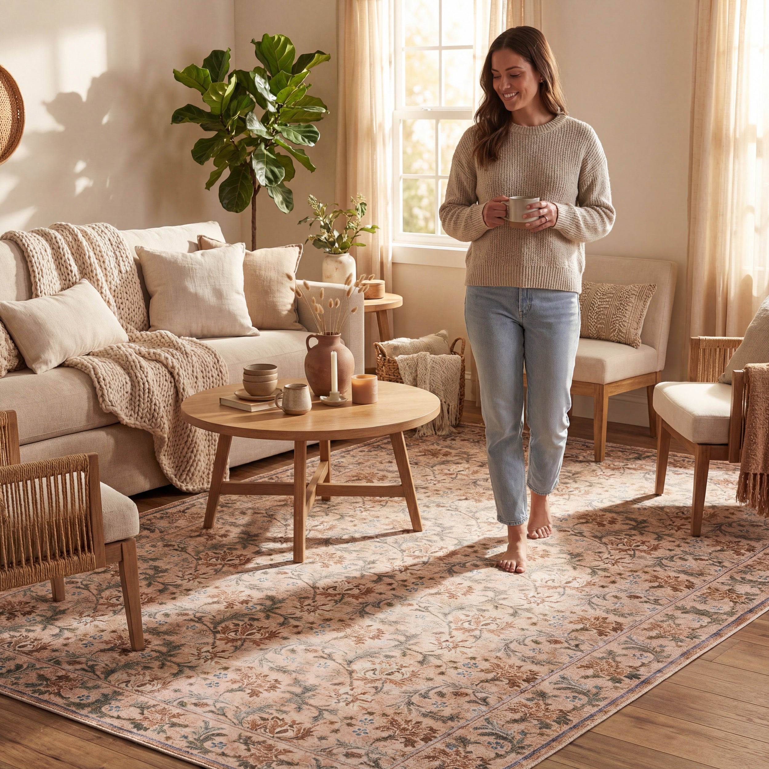 Nuloom Carivelle Floral & Paisley Washable Rug - Image 16