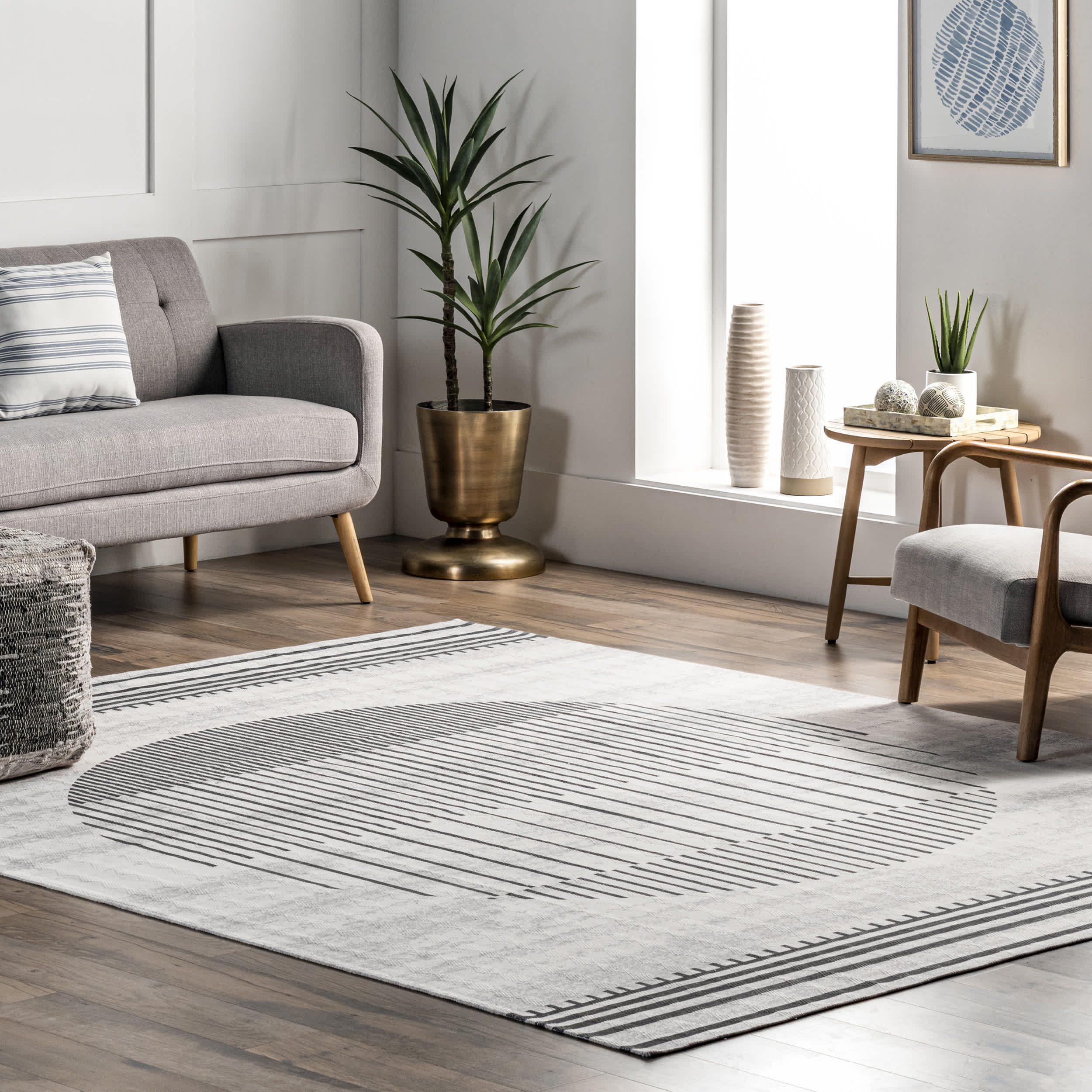 Elianna Washable Abstract Sunset Area Rug - Image 2