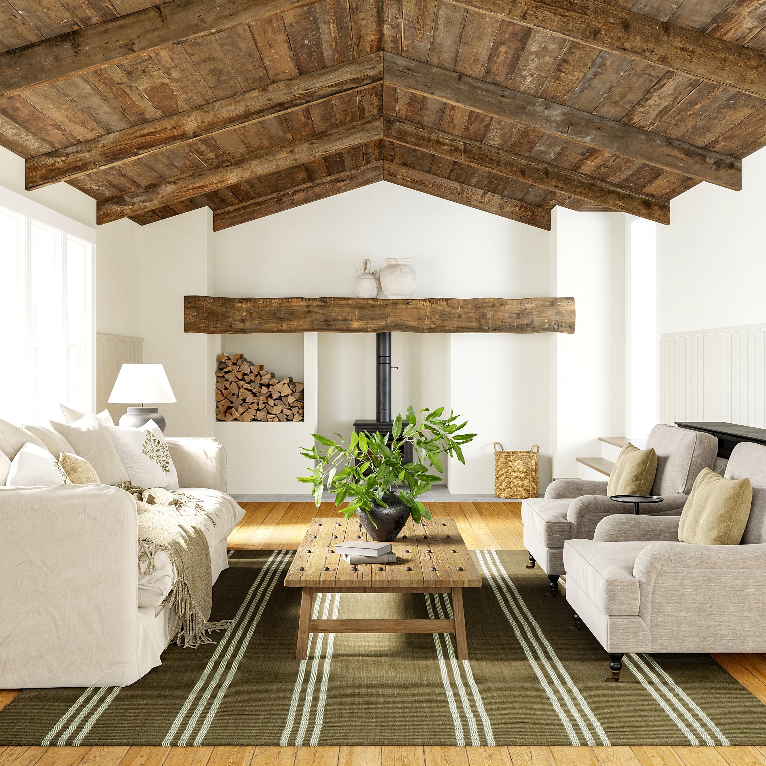 Hawthorn Striped Wool Area Rug - Image 16