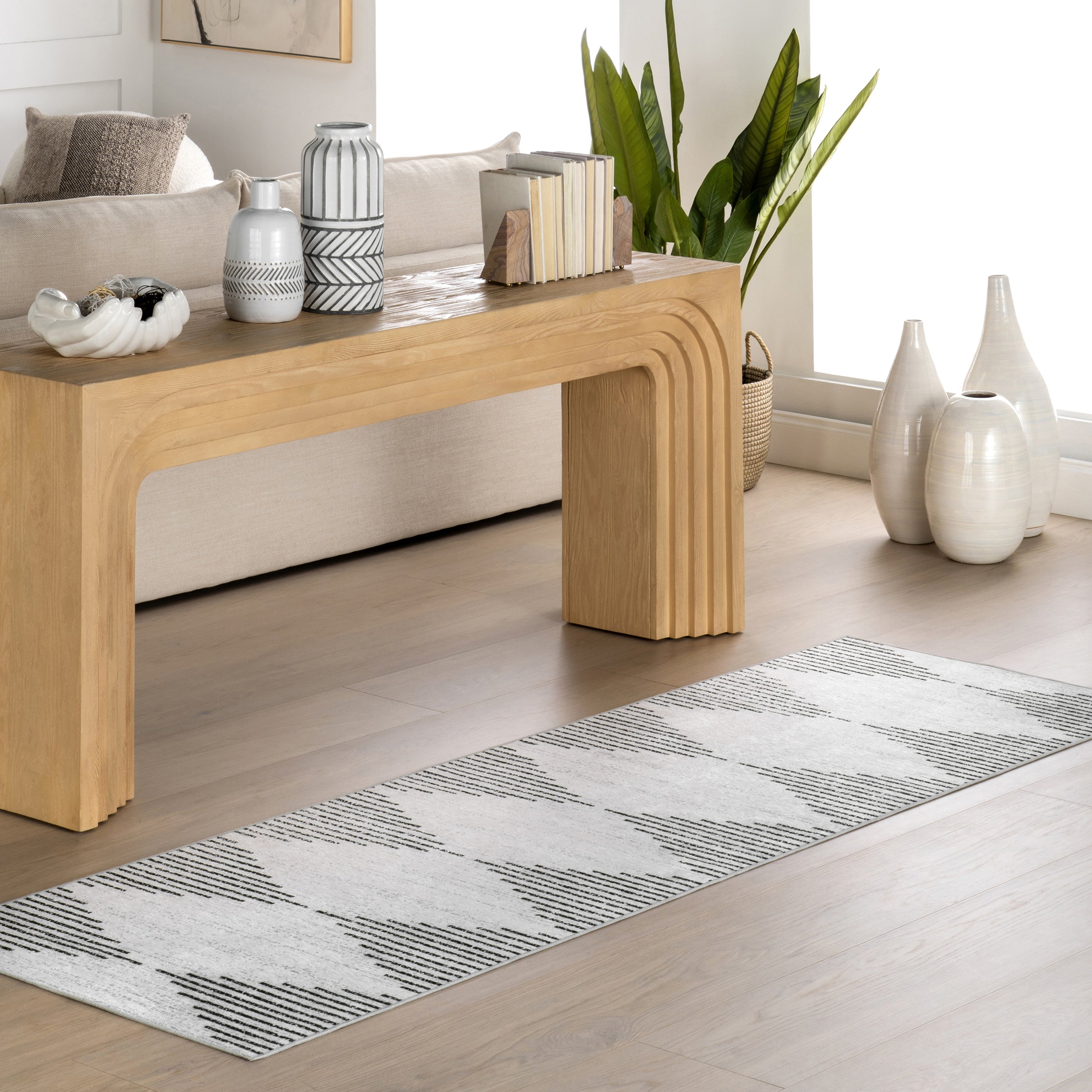 Yori Diamond SplashGuard Machine Washable Area Rug - Image 10