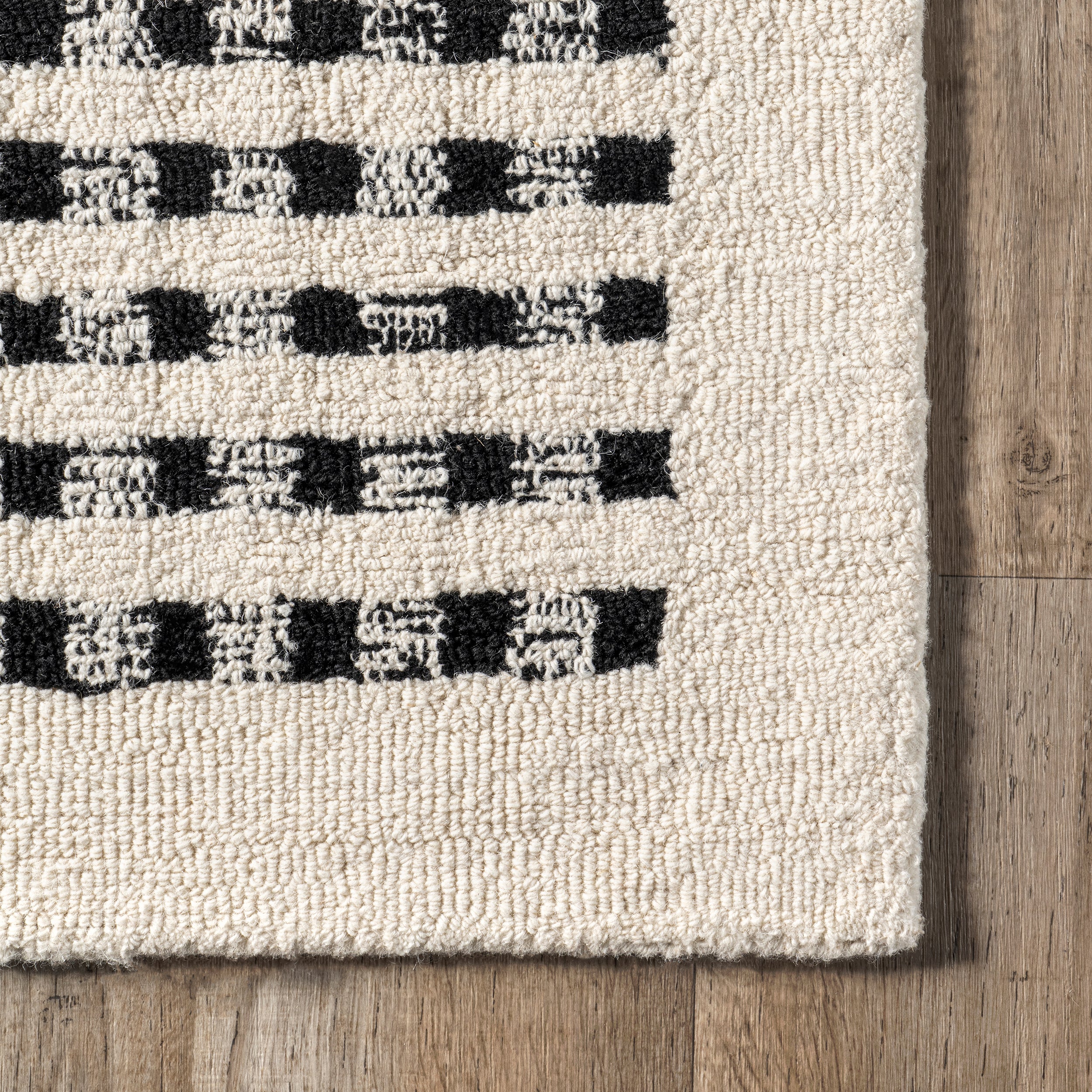 Adahlia Checkered Wool Area Rug - Image 5