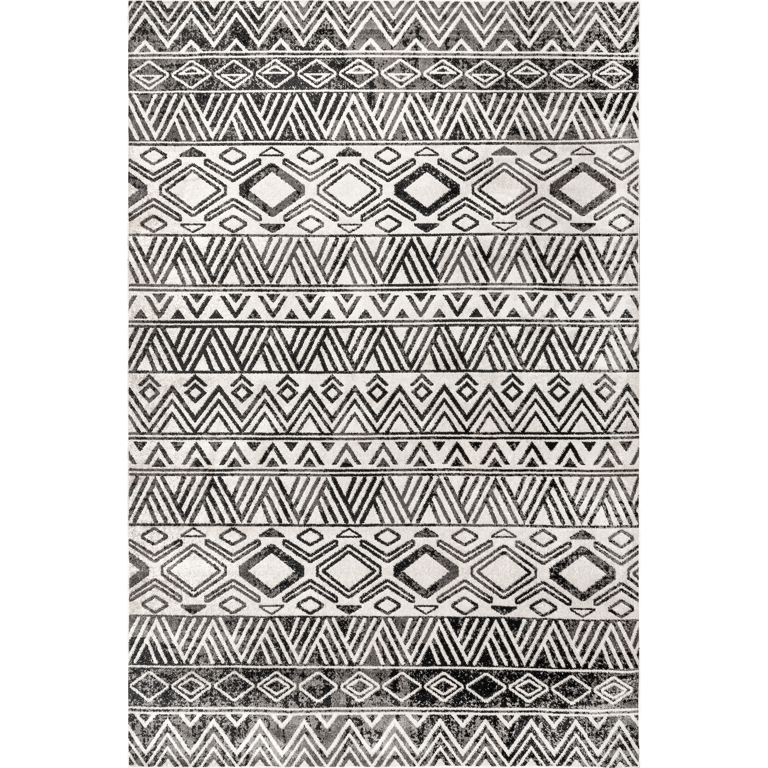 Lucci Machine Washable Aztec Area Rug