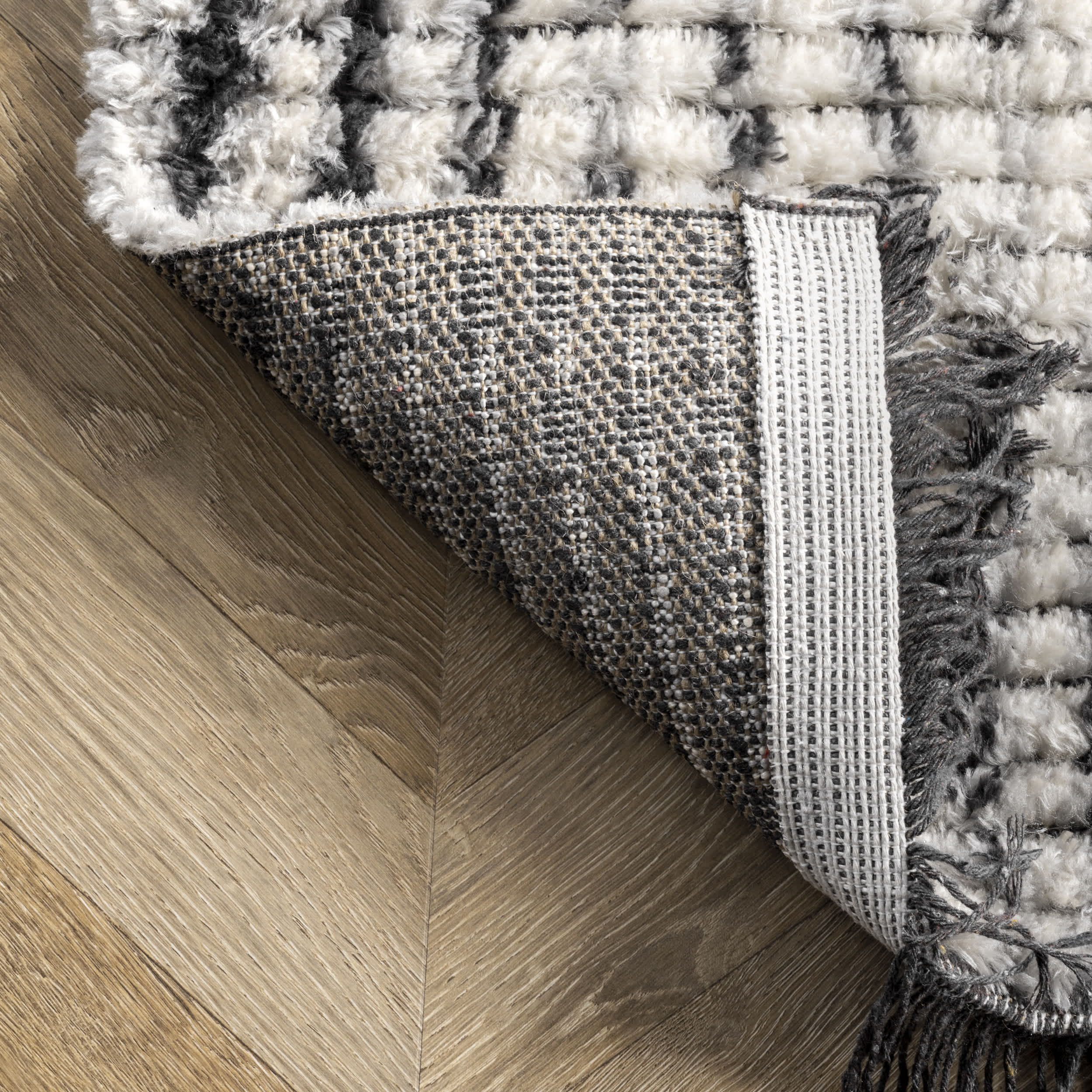 Mandi Soft Shag Abstract Fringe Area Rug - Image 7
