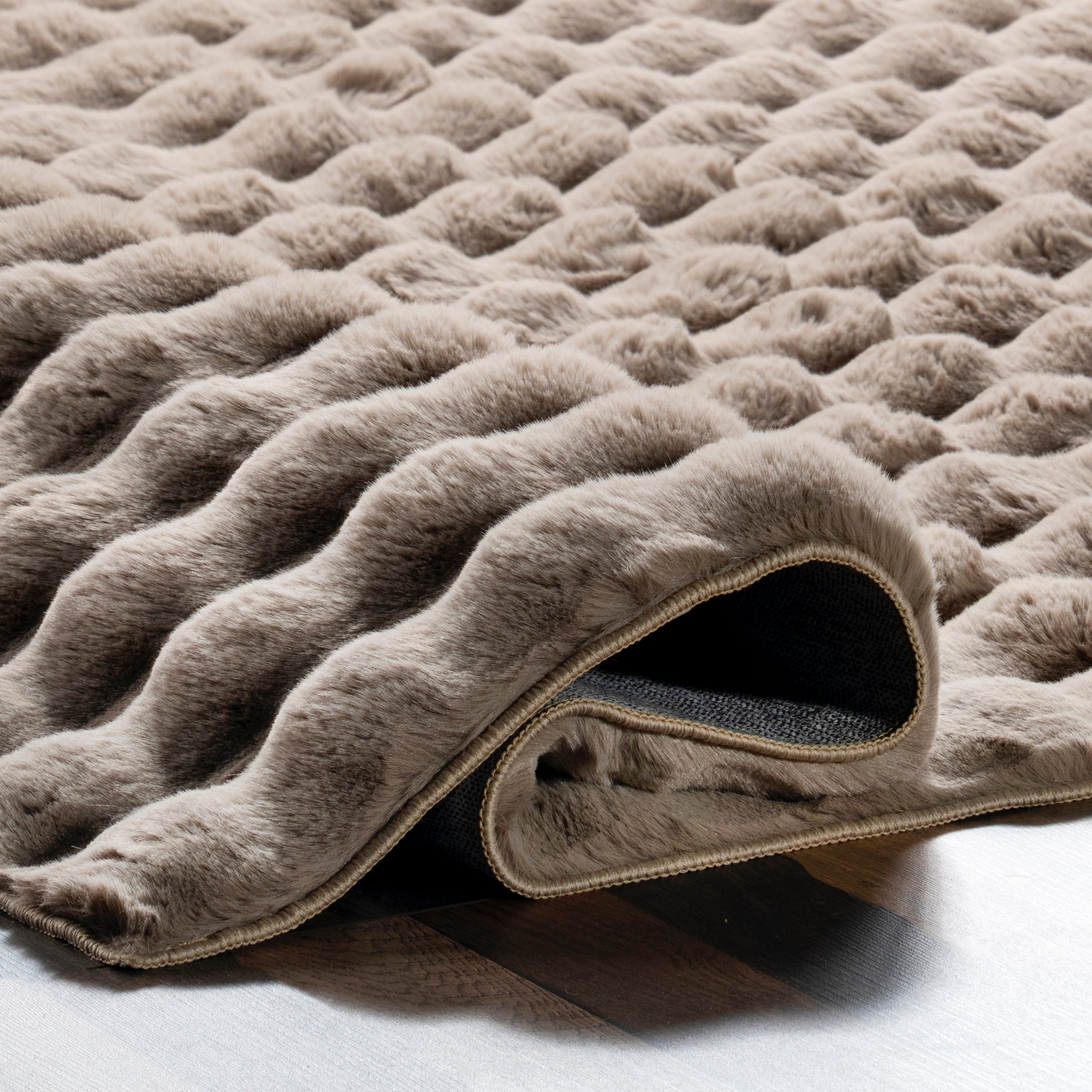 Jeni Solid Faux Rabbit Machine Washable Area Rug - Image 24