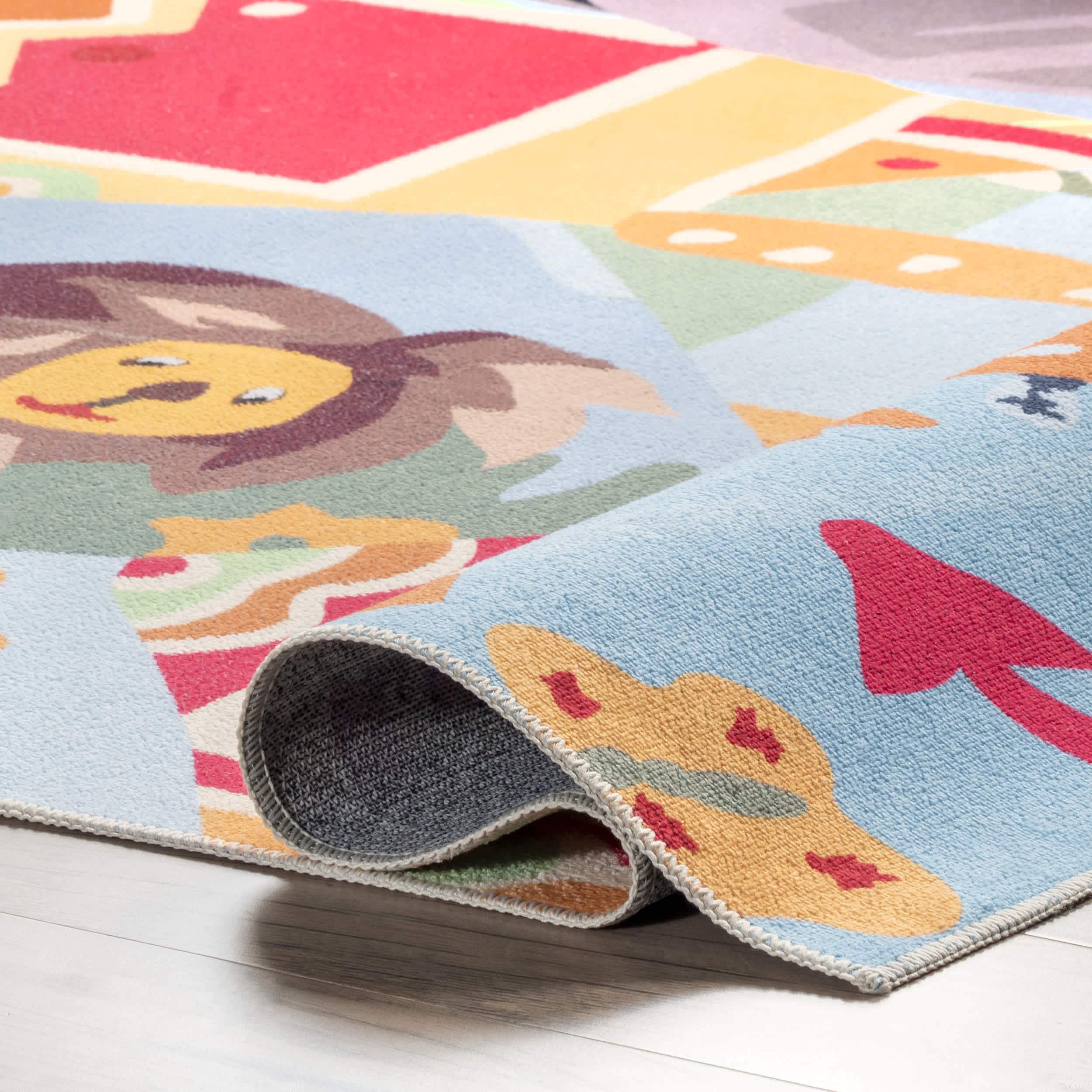 Catherine Zoo Animals Kids Washable Area Rug - Image 4