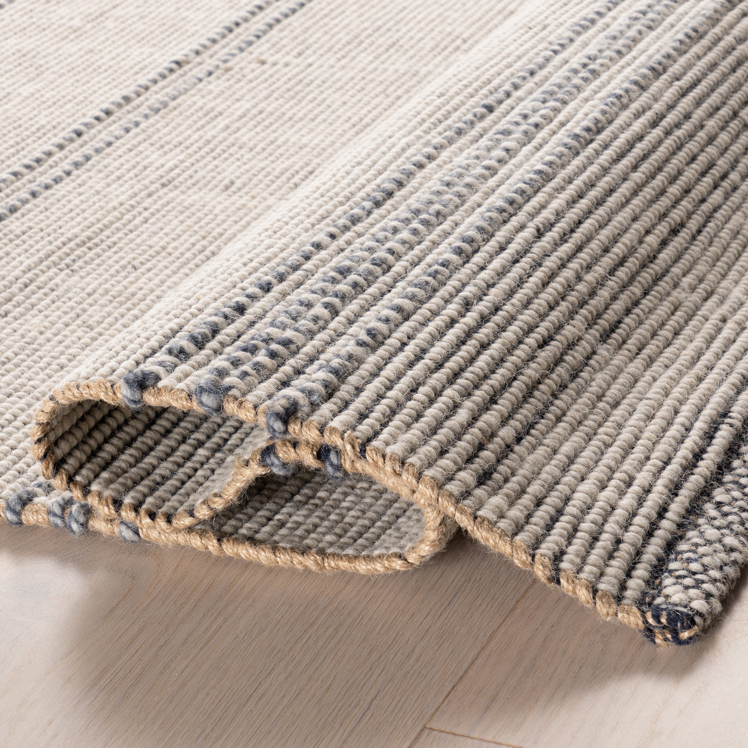 Garnet Striped Wool Area Rug - Image 4