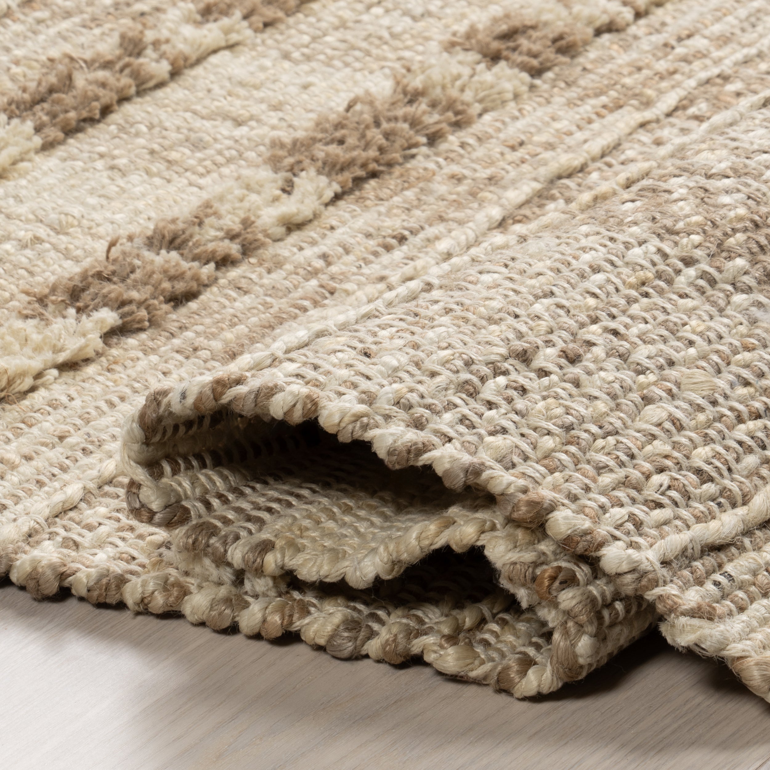 Blakley Textured Plaid Jute Area Rug - Image 4