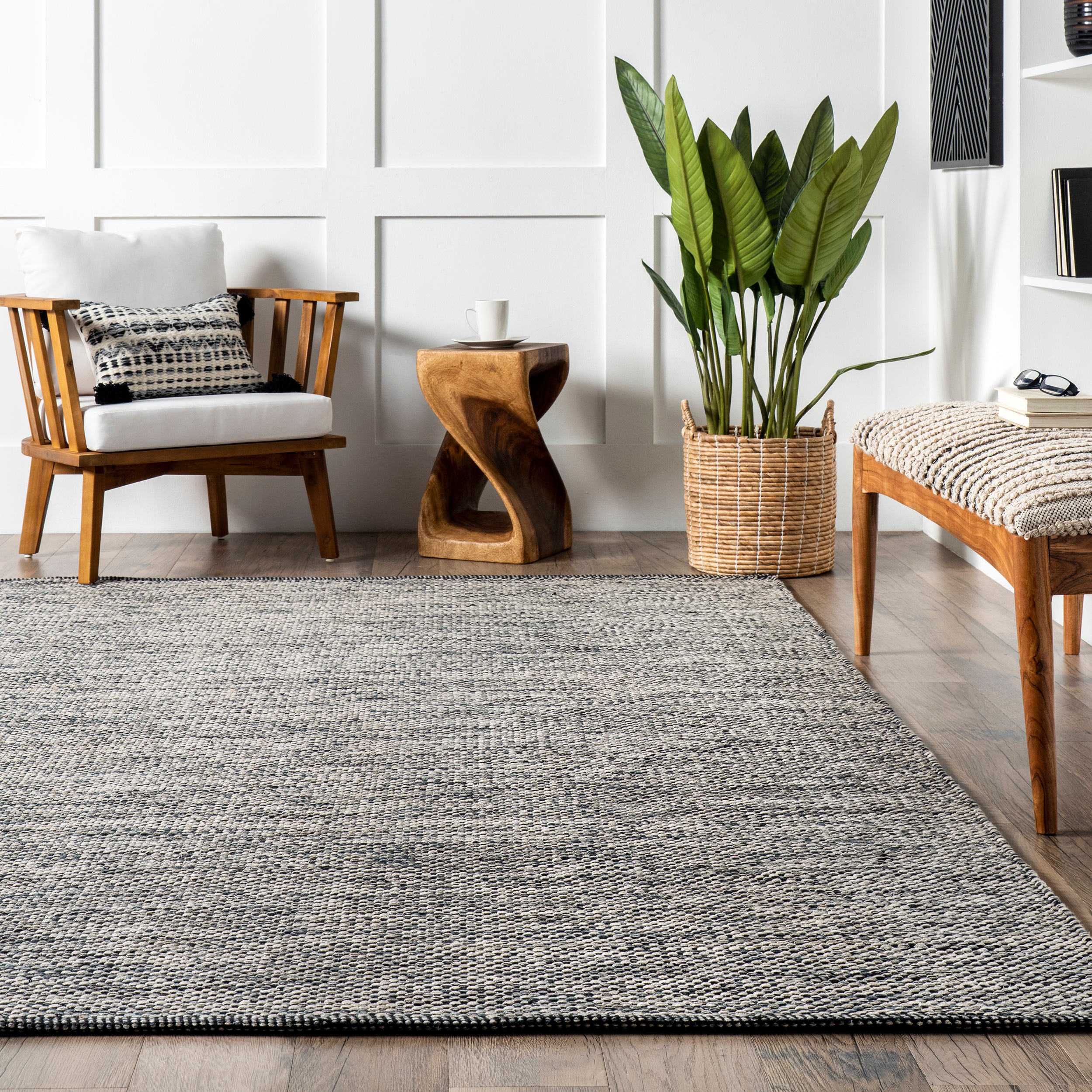 Alessi Solid Farmhouse Cotton Area Rug - Image 17