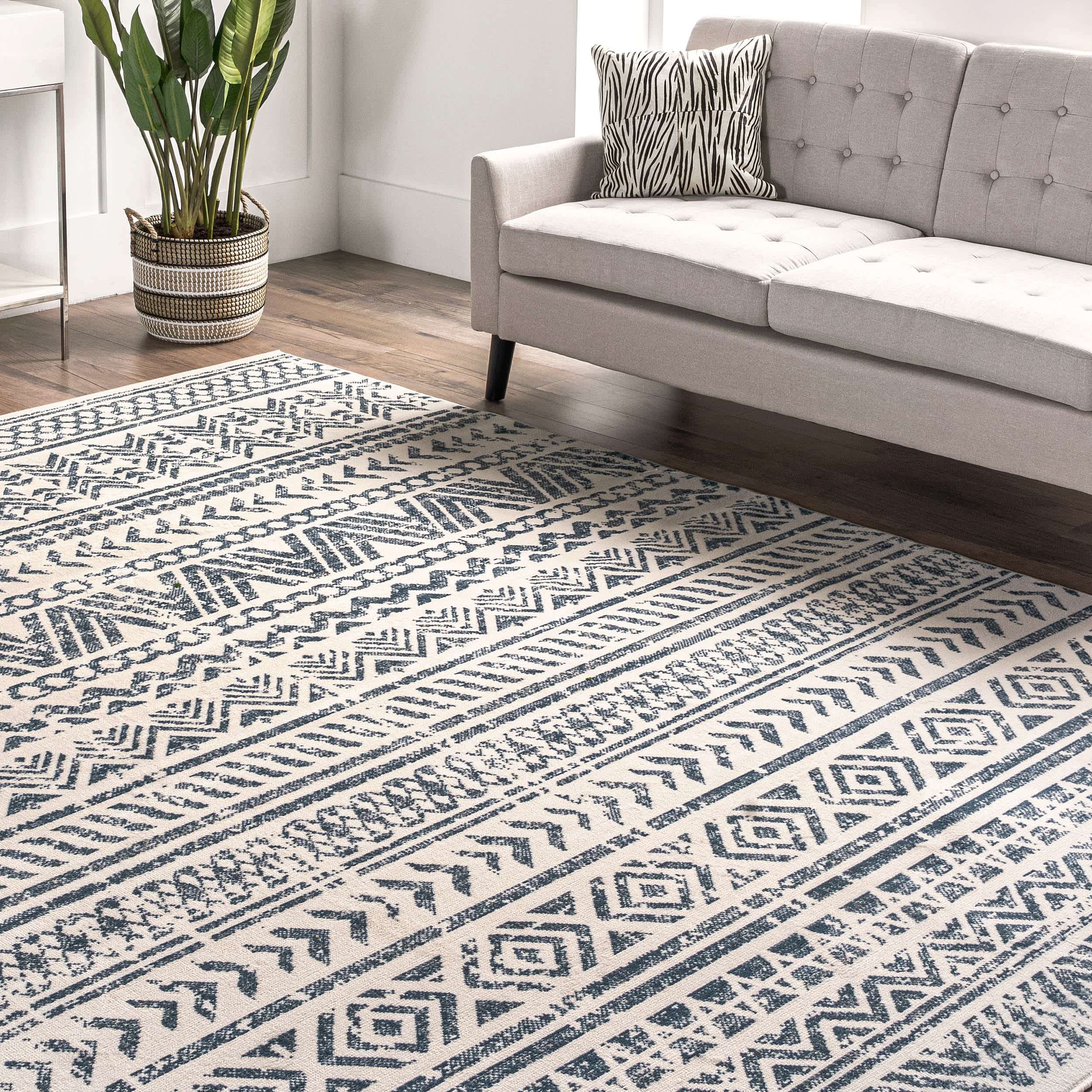 Chloe Tribal Motif Banded Area Rug - Image 9
