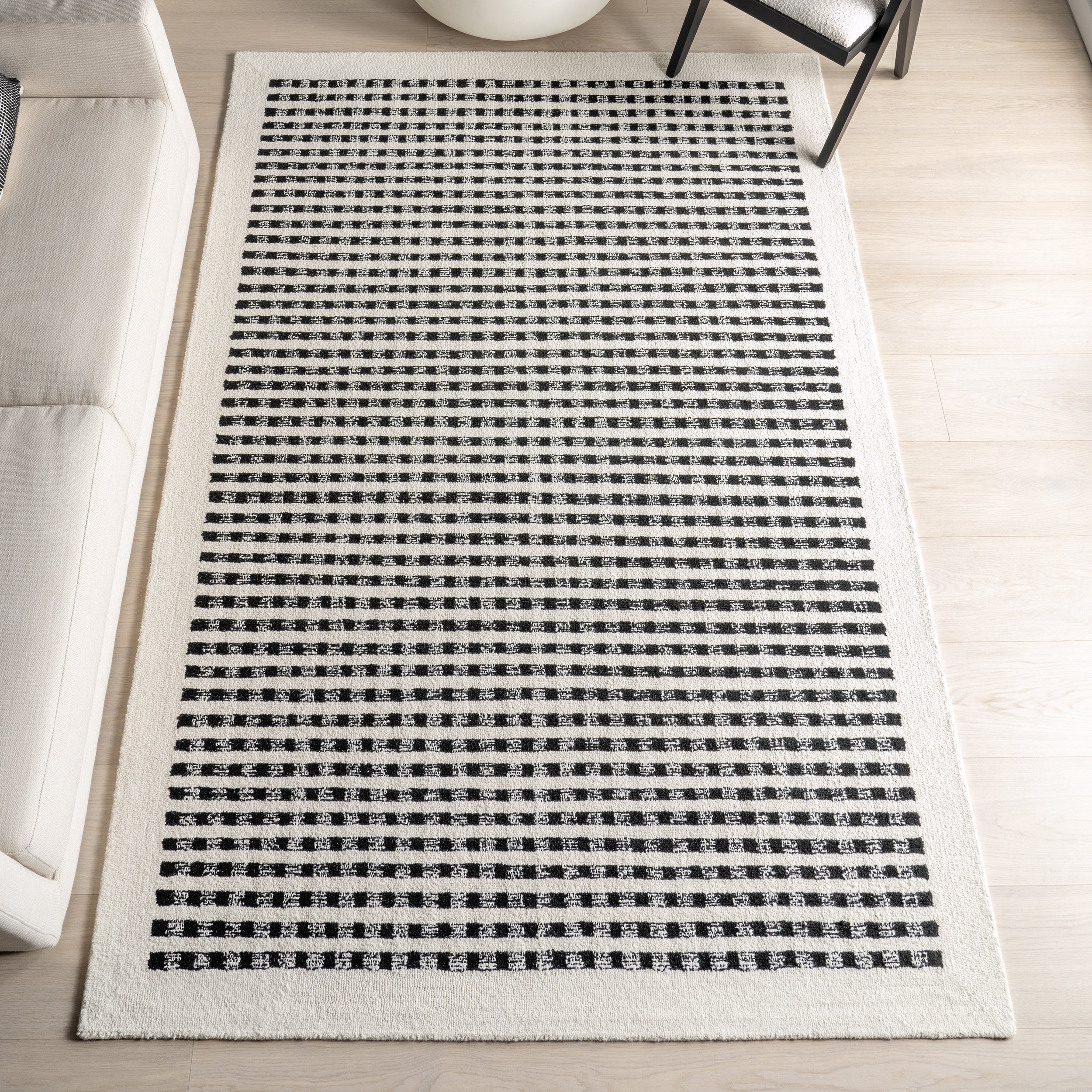 Adahlia Checkered Wool Area Rug - Image 12
