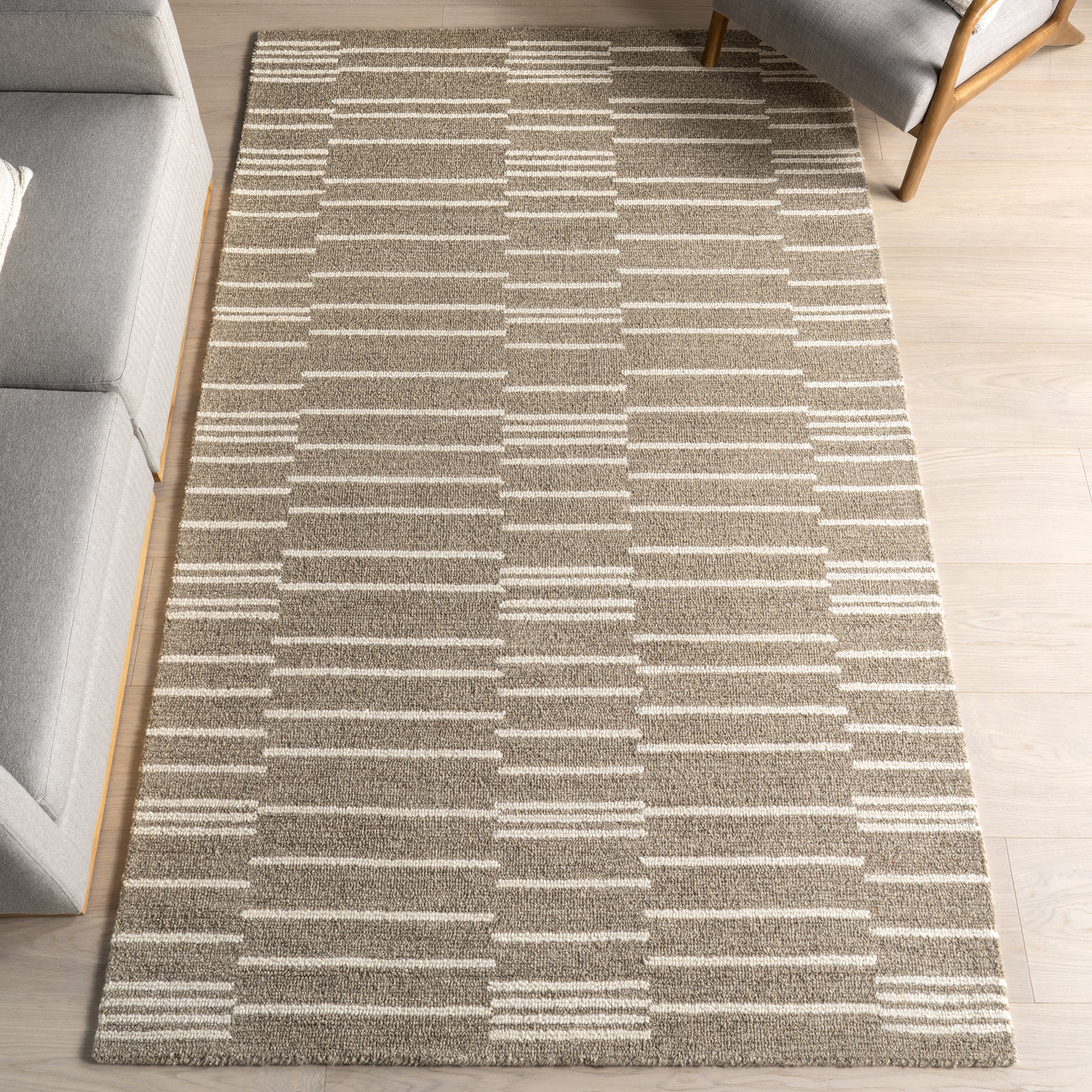 Tanaia Contemporary Striped Area Rug - Image 2