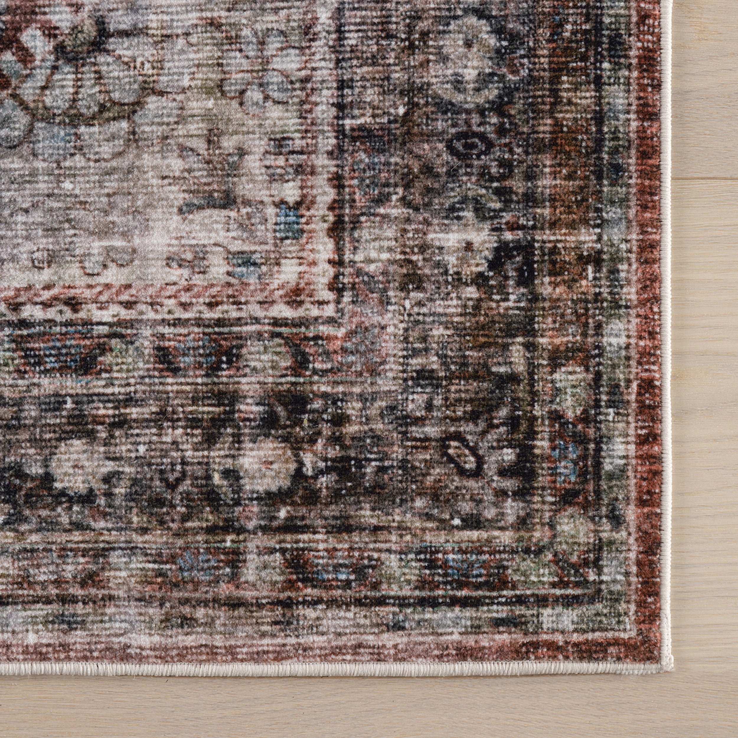 Nuloom Orielle Medallion Traditional Washable Area Rug - Image 4