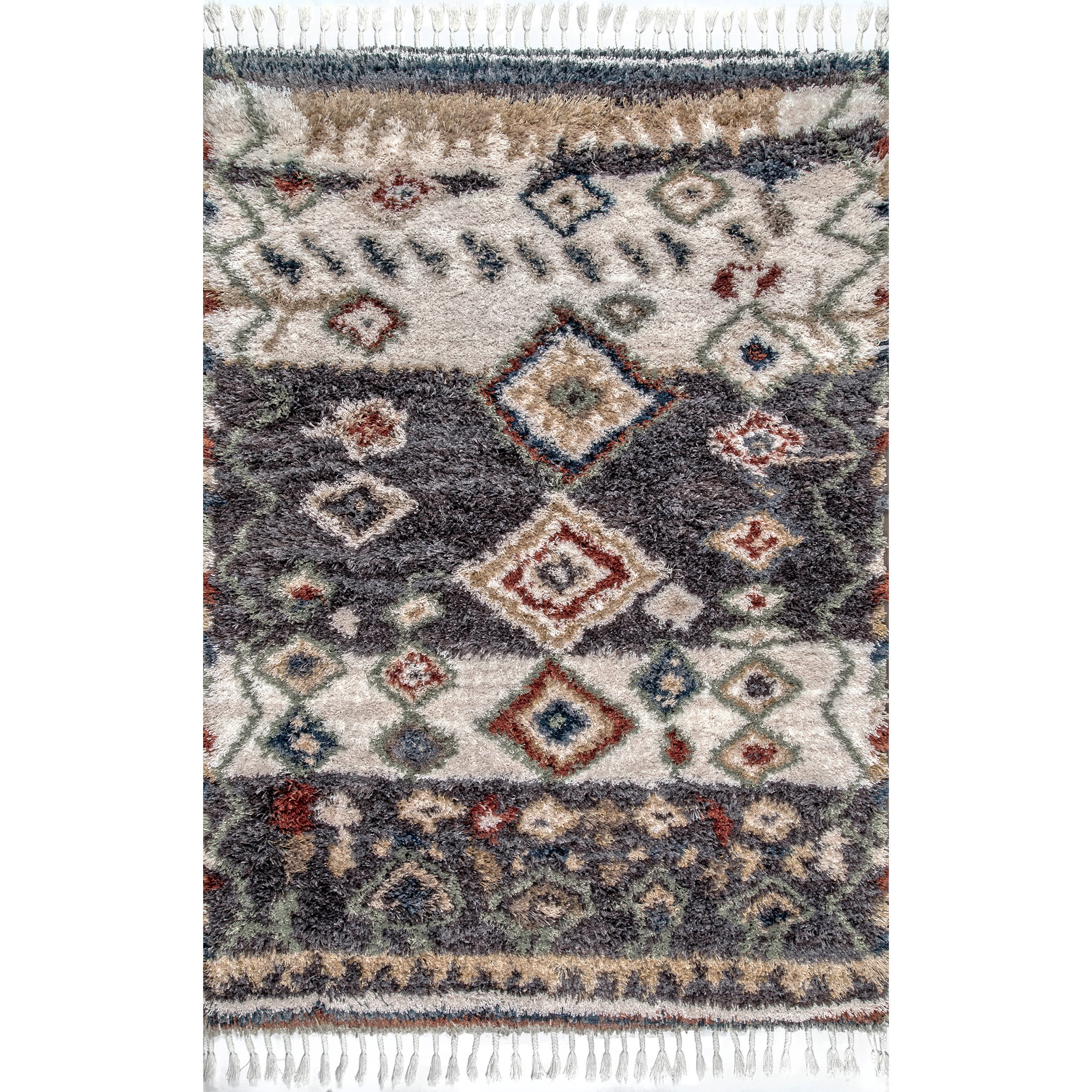 Southwestern Rosemarie Moroccan Tassel Shag Area Rug - Image 18