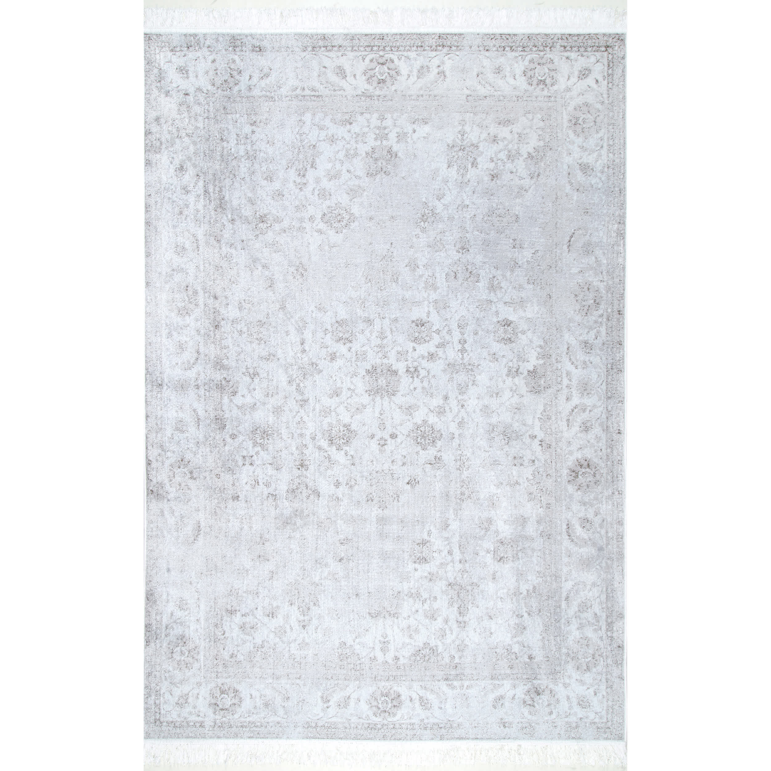 Vintage Floral Elyse Fringe Rug Area Rug - Image 6