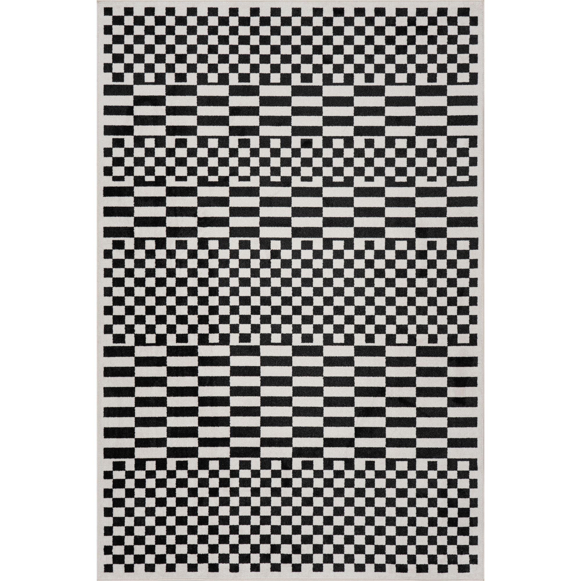Nikita Faded Geometric Machine Washable Area Rug - Image 11