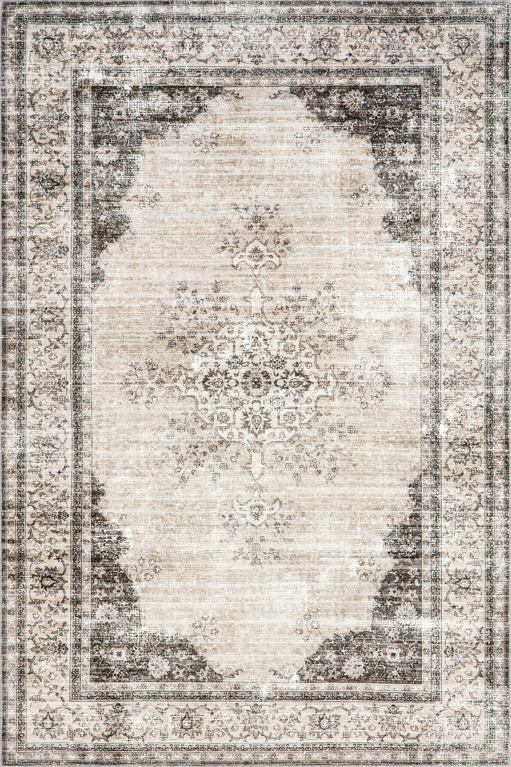 Rosewood Vintage Machine Washable Area Rug - Image 13
