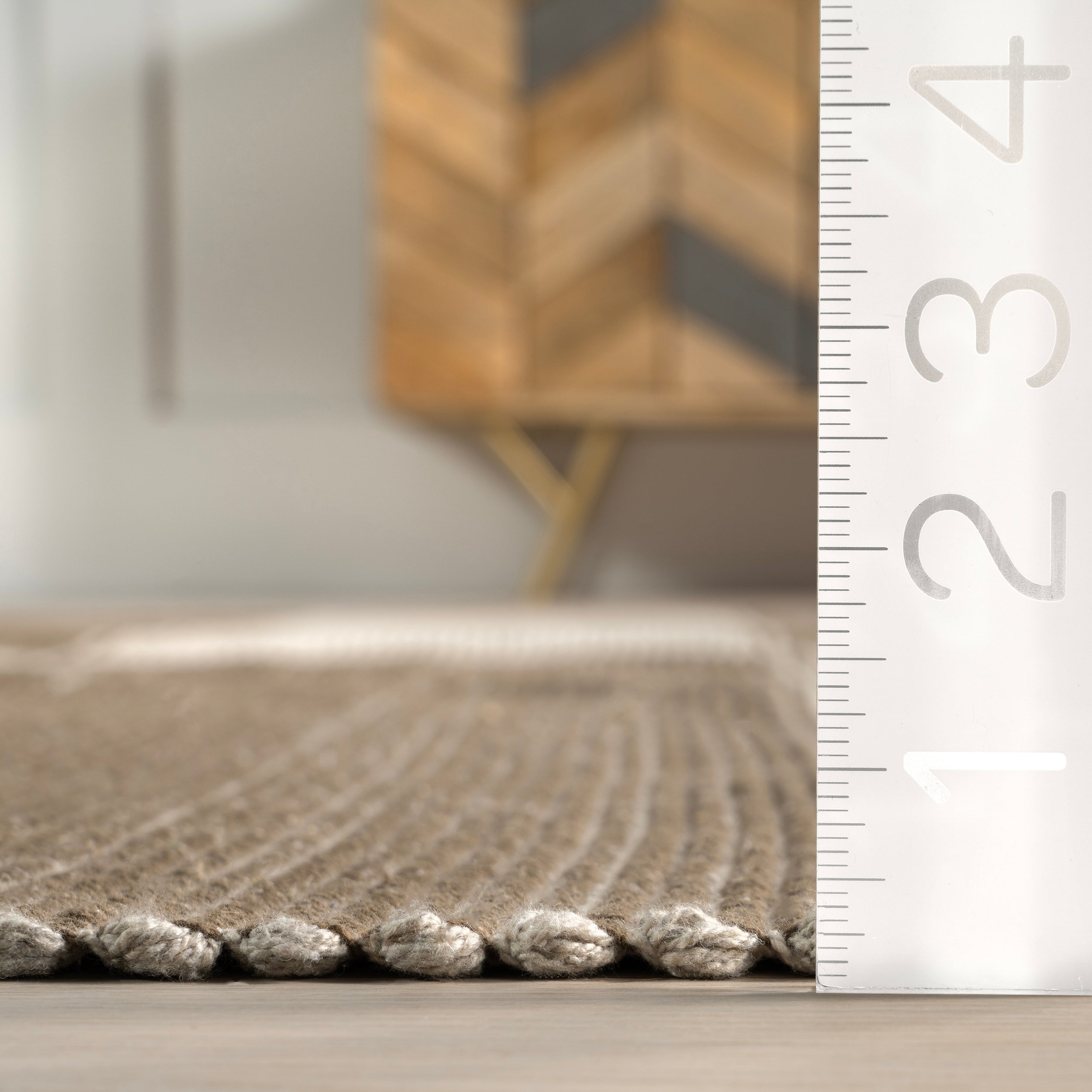 Boxelder Checked Cotton Area Rug - Image 9