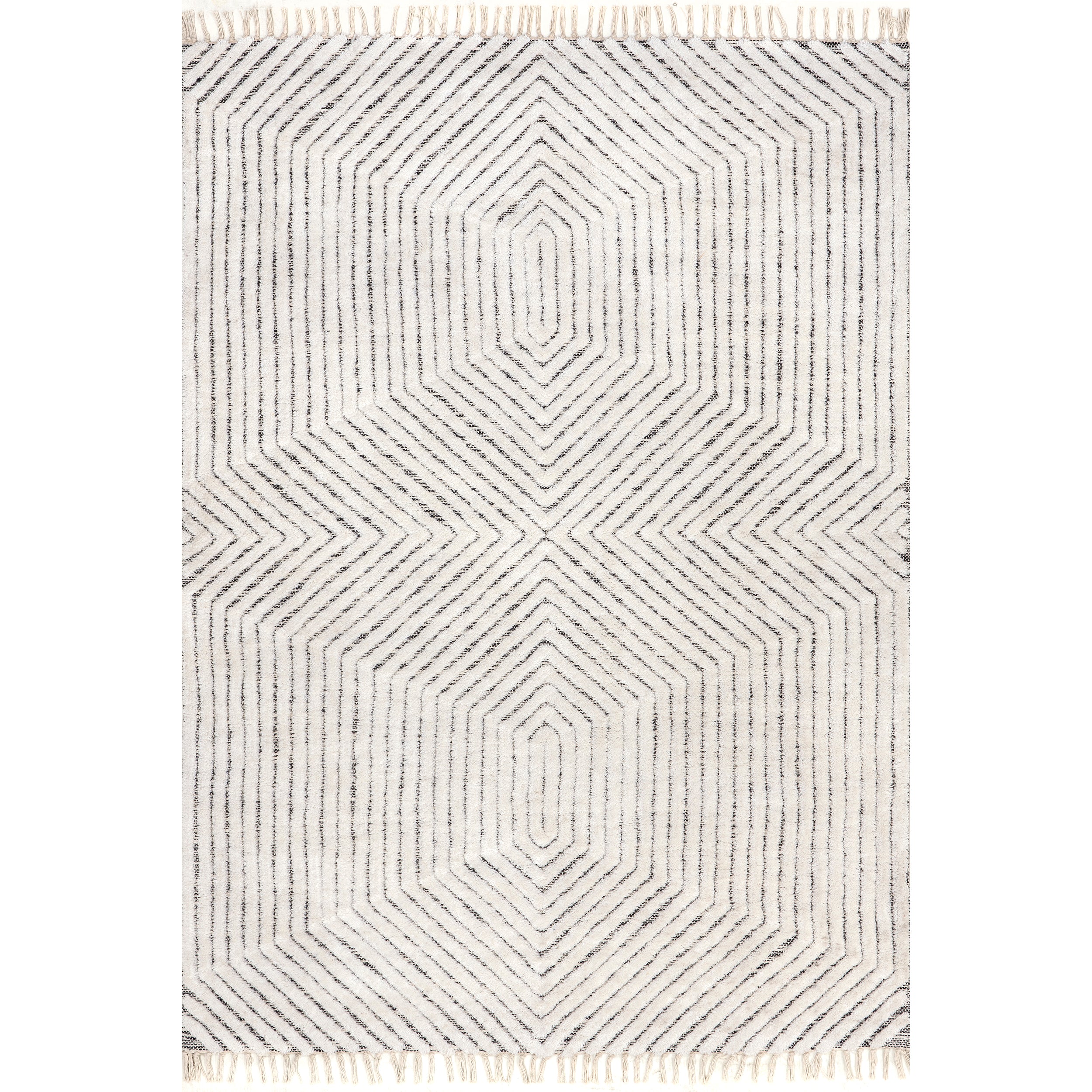 Sherrell Modern High/Low Tassel Area Rug