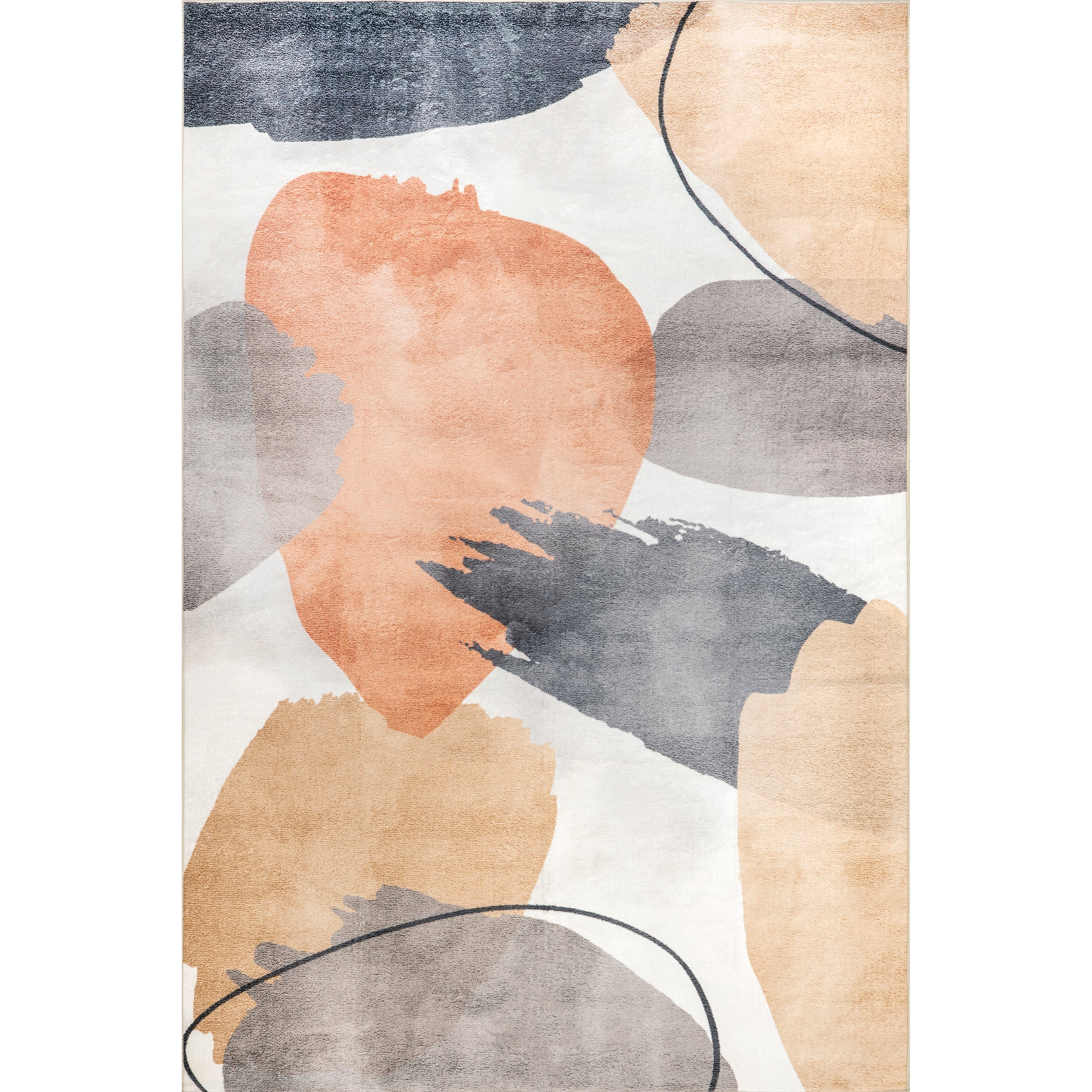 Sheree Abstract Watercolor Machine Washable Area Rug