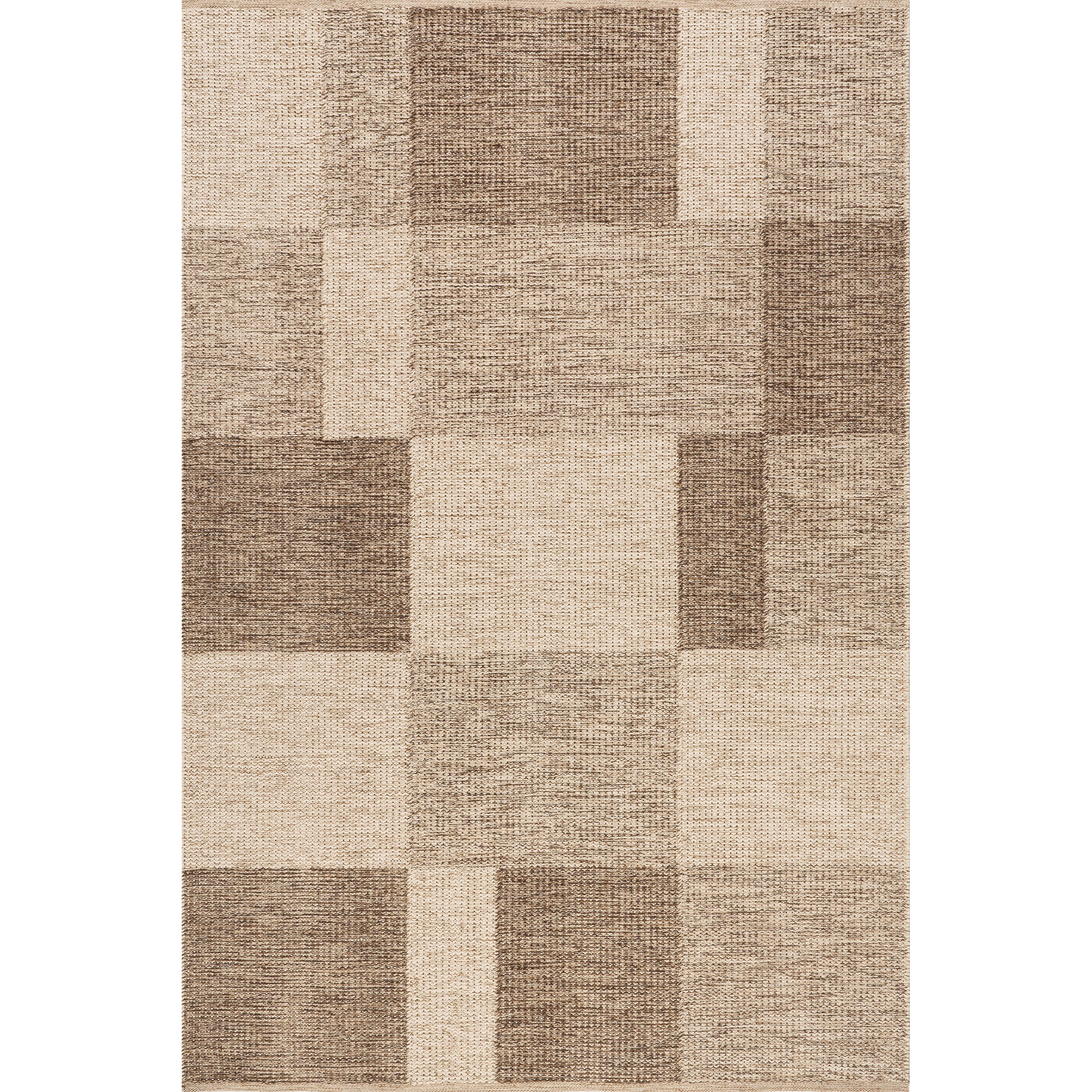 Eldora Contemporary Checkered Jute Area Rug