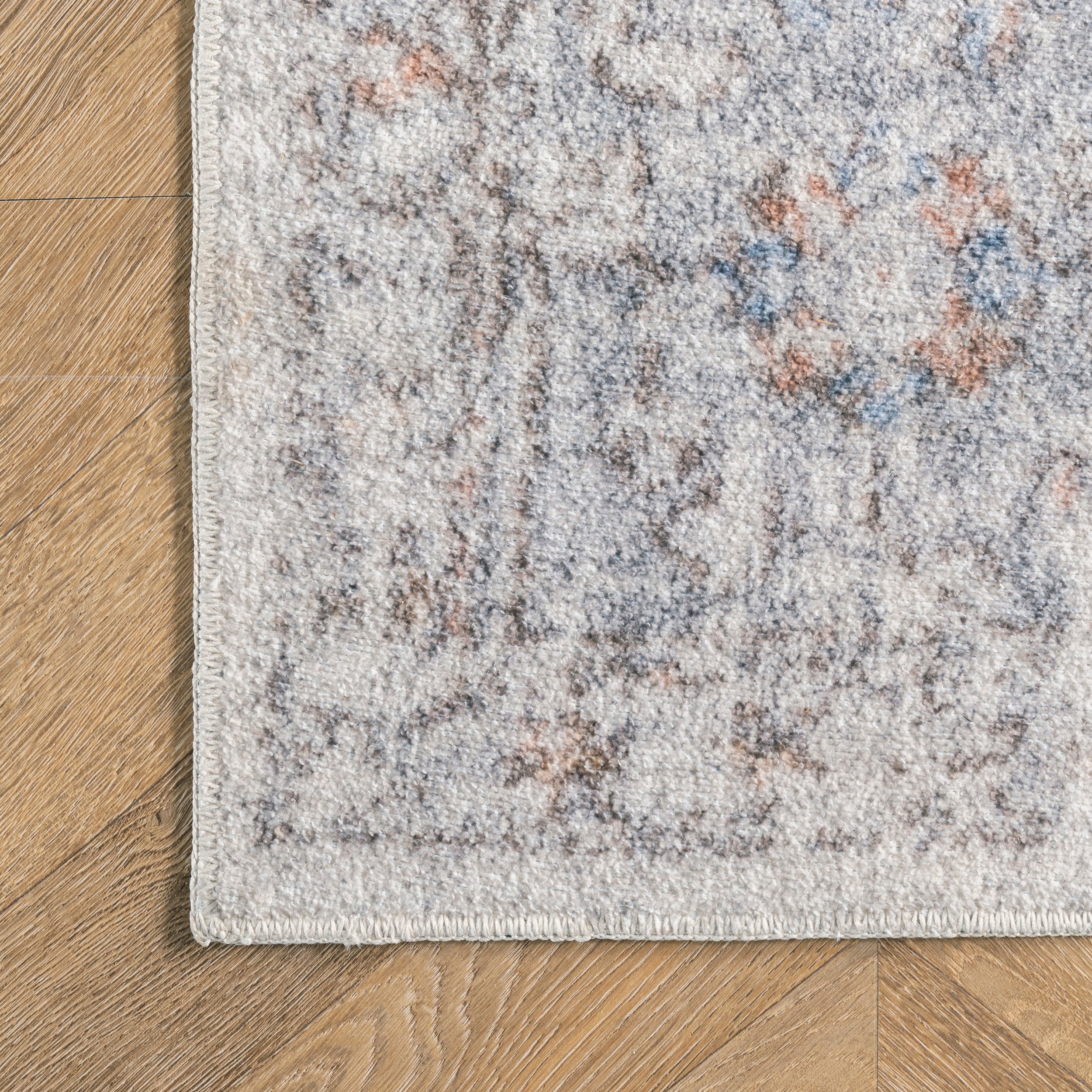 Jacquie Machine Washable Vintage Floral Area Rug - Image 18